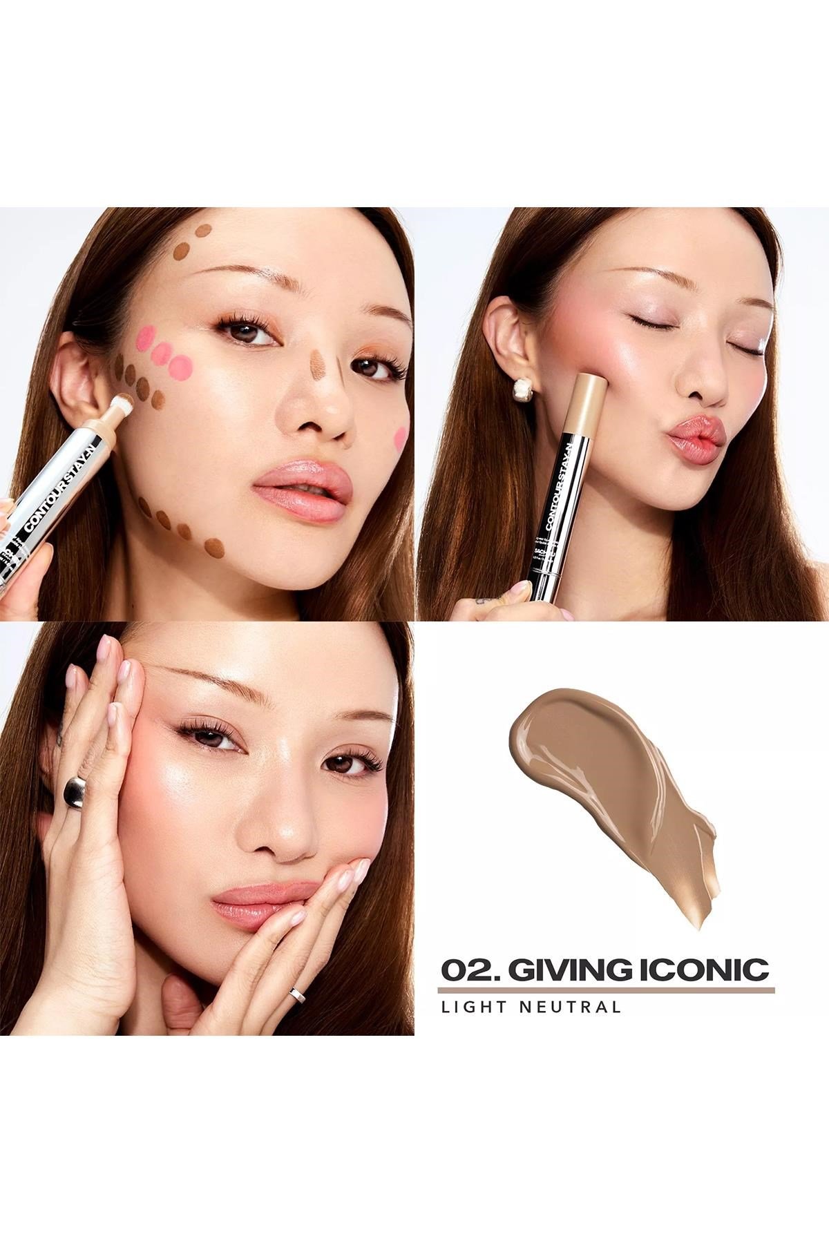 Sacheu Contour Stay-n Uzun Süre Kalıcı Likit Kontür 02 Giving Iconic 9.57ML