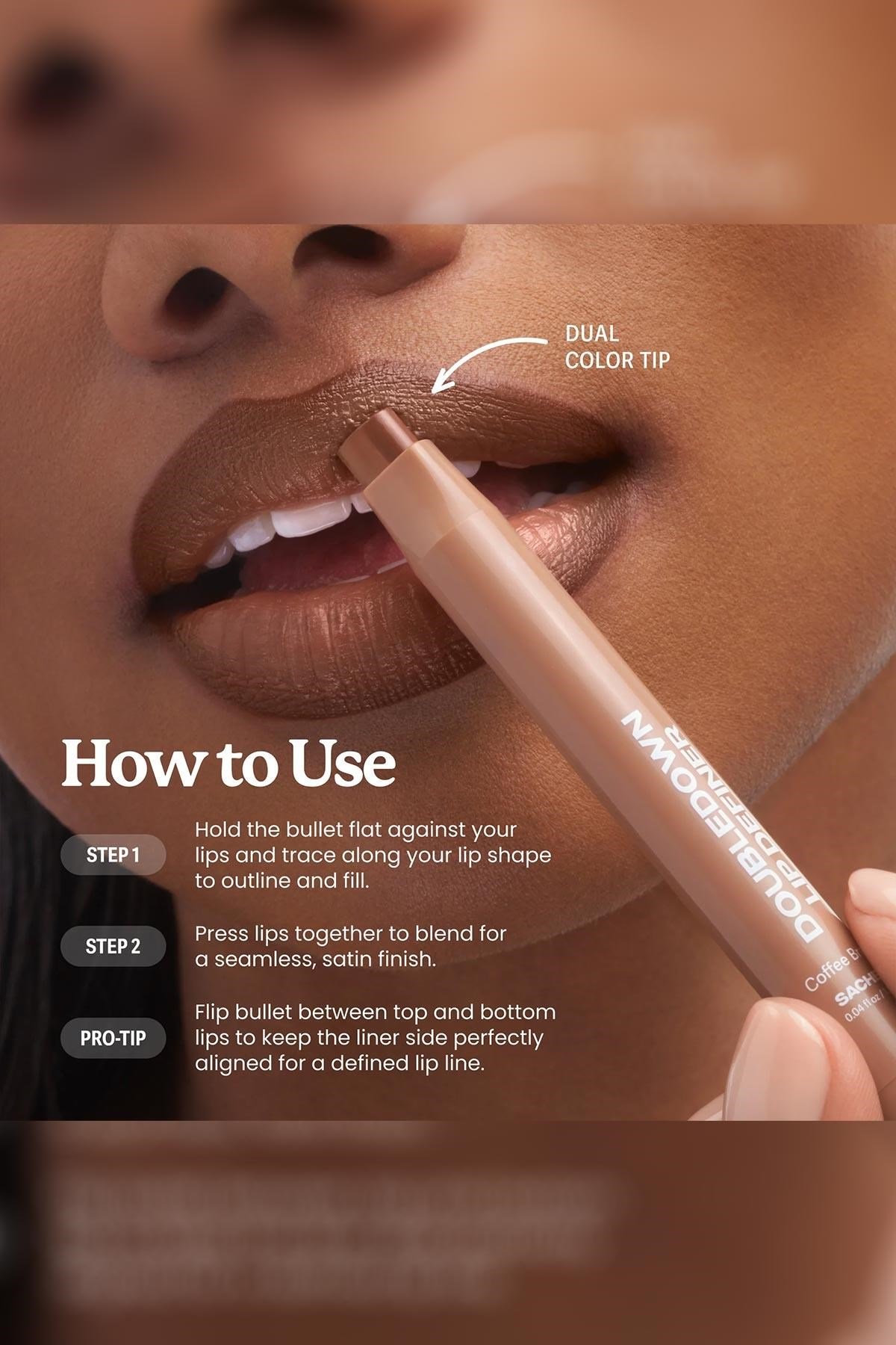 Sacheu DoubleDown Lip Definer 2'si 1 Arada Dudak Kalemi ve Balm 05 Daybreak 1.3GR