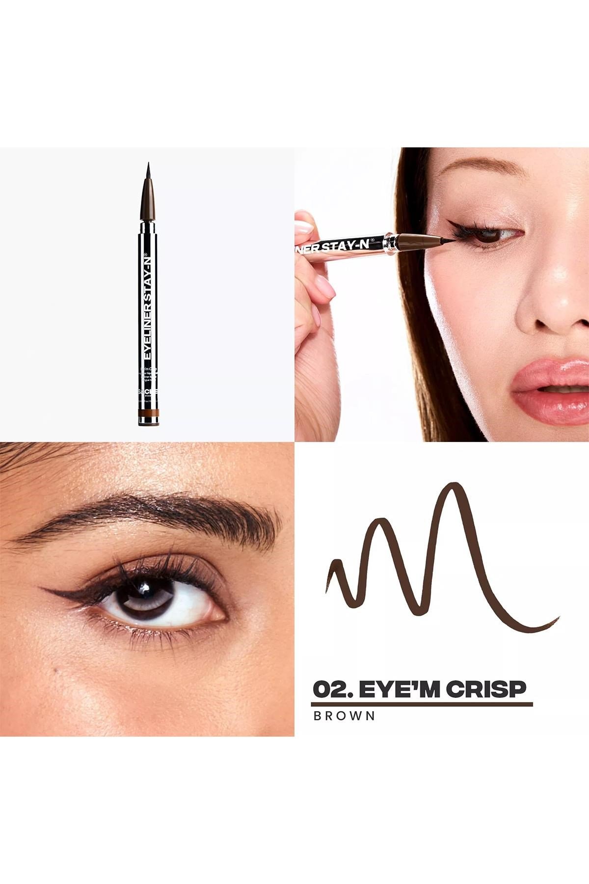 Sacheu Eyeliner Stay-n Likit Eyeliner 02 Eye’m Crisp Kahverengi 0.739ML