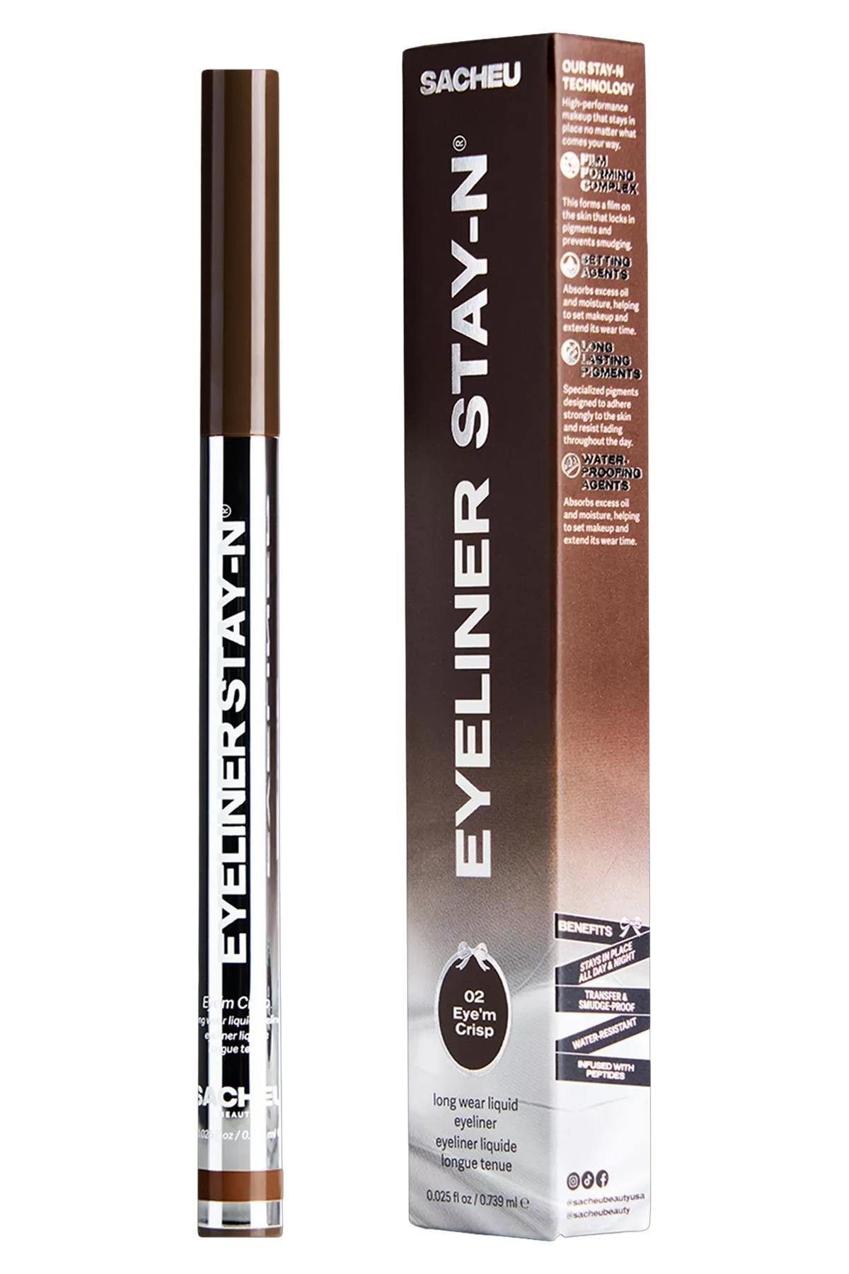 Sacheu Eyeliner Stay-n Likit Eyeliner 02 Eye’m Crisp Kahverengi 0.739ML
