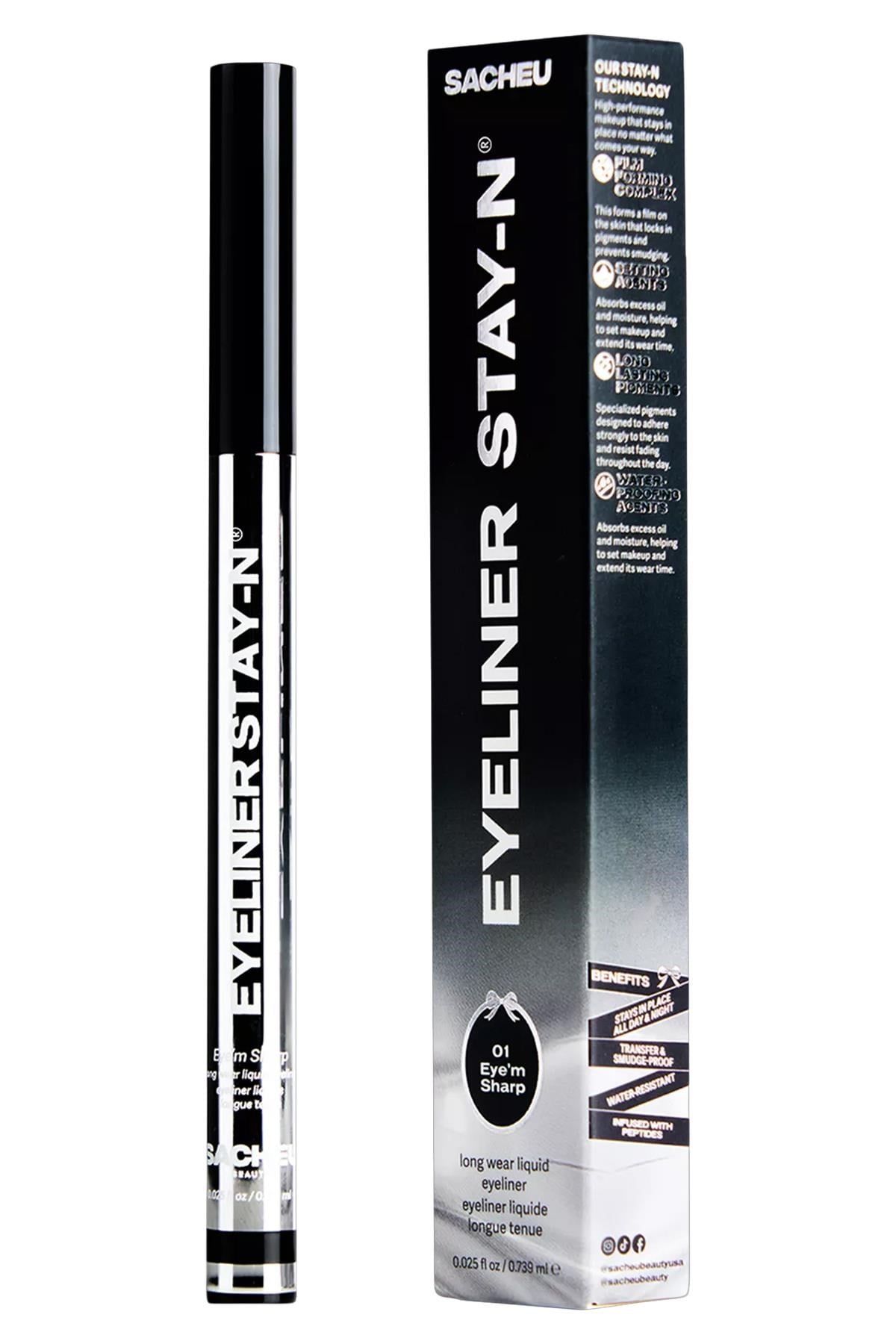 Sacheu Eyeliner Stay-n Likit Eyeliner 01 Eye’m Sharp Siyah 0.739ML