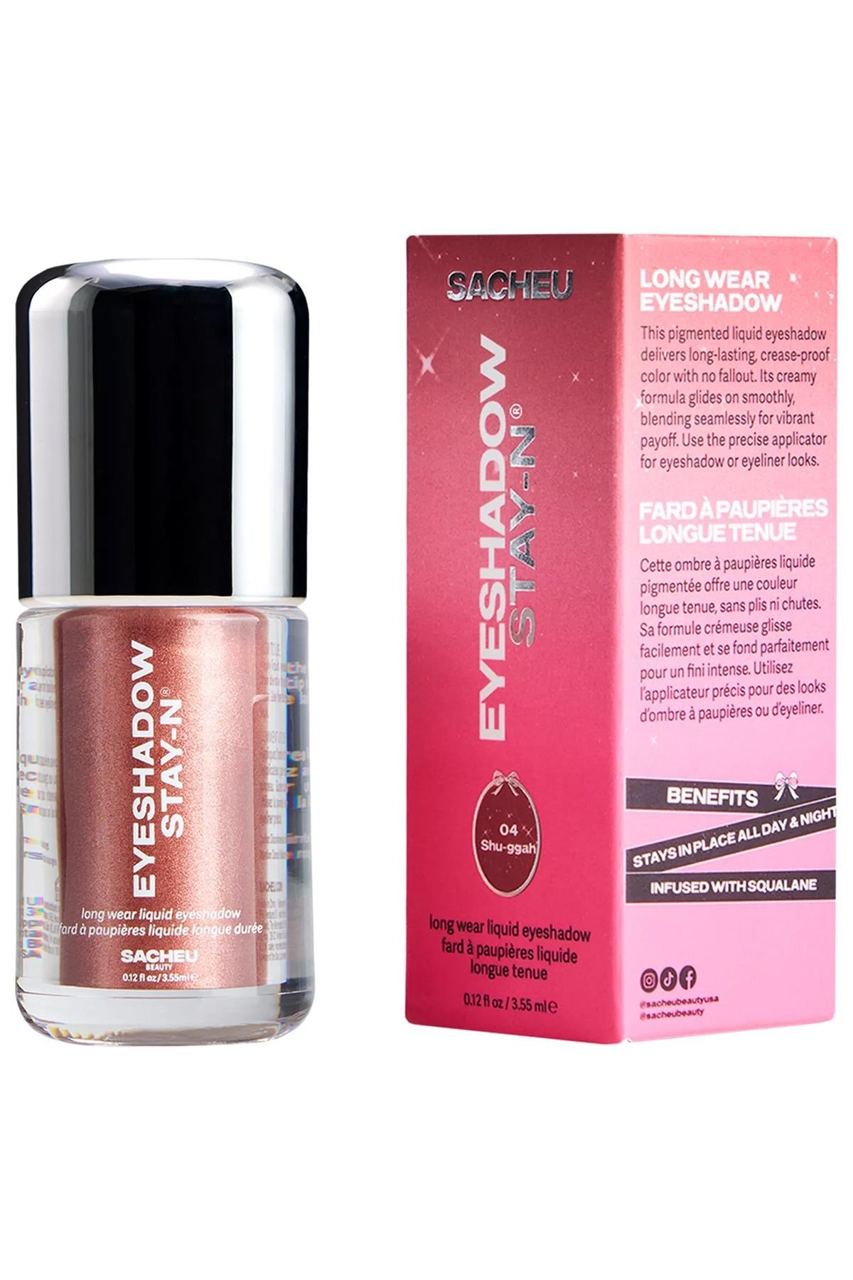 Sacheu Eyeshadow Stay-n Uzun Süre Kalıcı Likit Far 04 Shu-ggah 3.55ML
