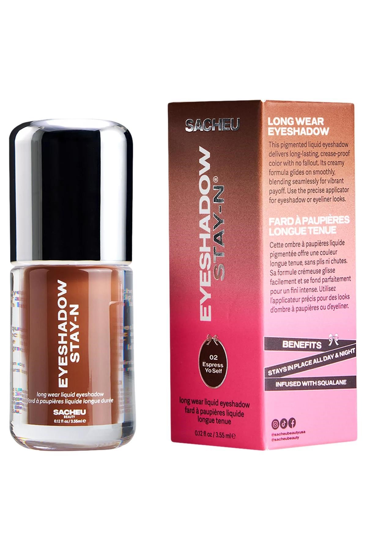 Sacheu Eyeshadow Stay-n Uzun Süre Kalıcı Likit Far 02 Espress Yo Self 3.55ML