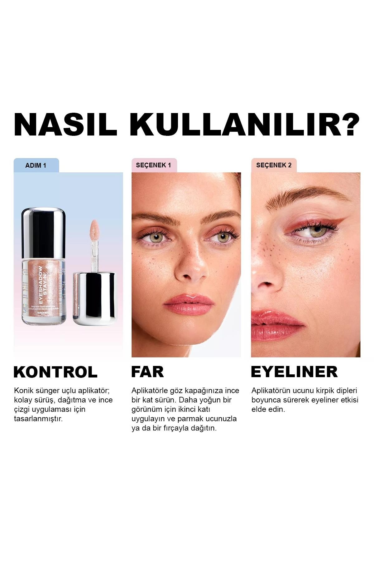 Sacheu Eyeshadow Stay-n Uzun Süre Kalıcı Likit Far 06 Girly Pop 3.55ML