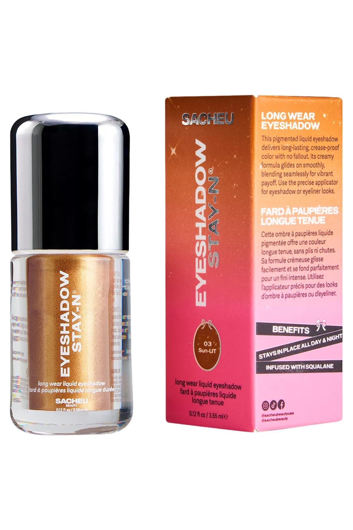 Sacheu Eyeshadow Stay-n Uzun Süre Kalıcı Likit Far 03 Sun-Lit 3.55ML