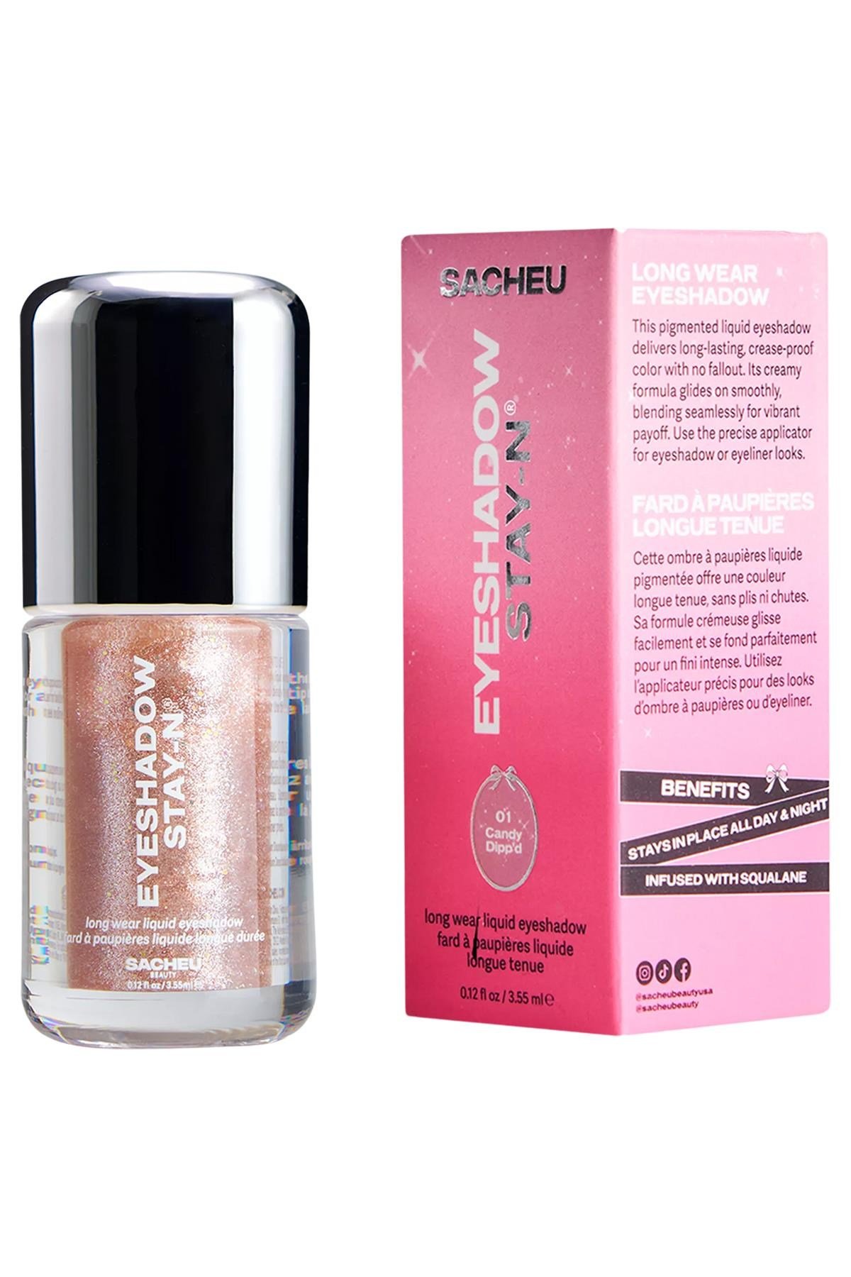 Sacheu Eyeshadow Stay-n Uzun Süre Kalıcı Likit Far 01 Candy Dippd 3.55ML