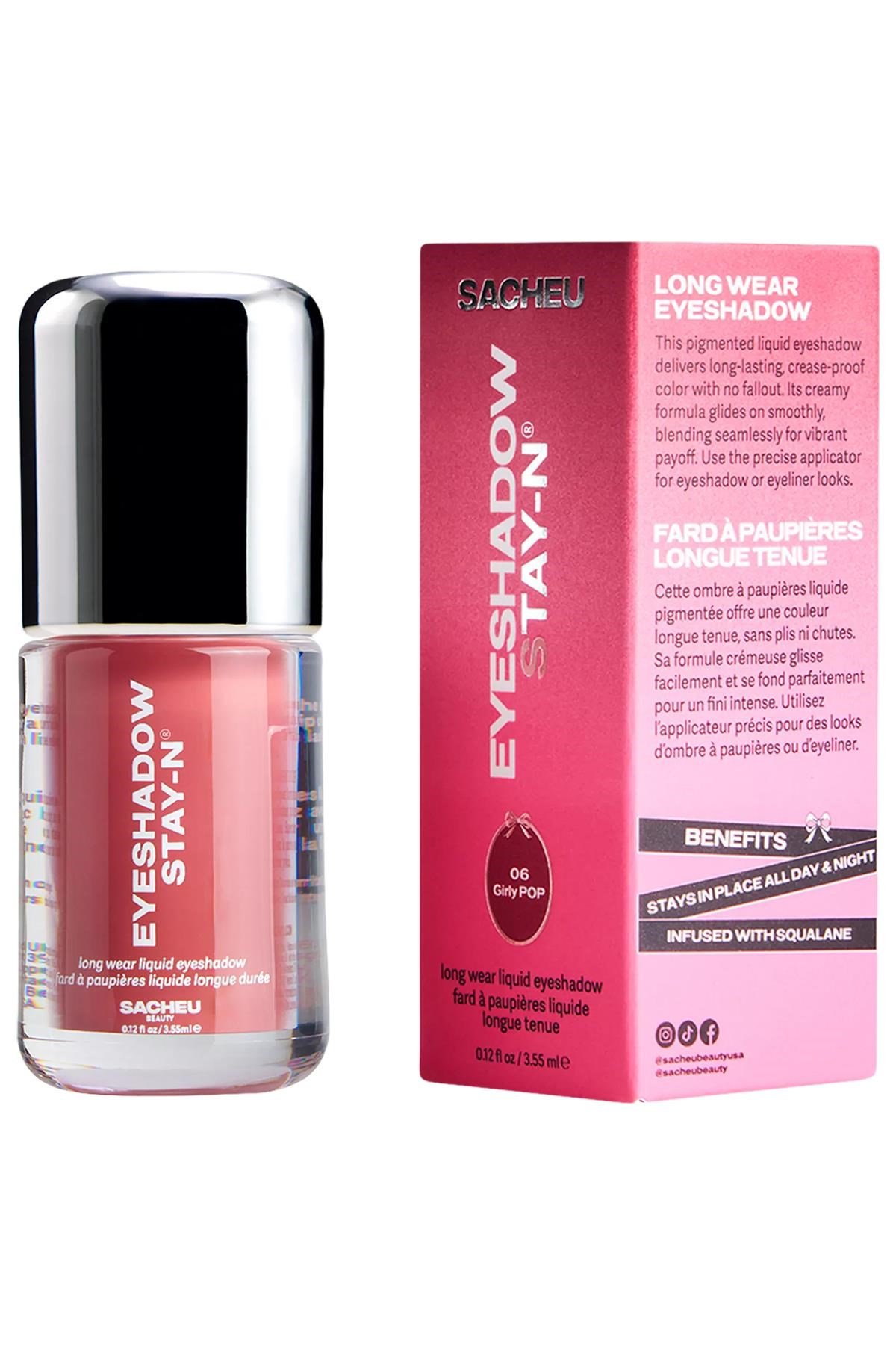 Sacheu Eyeshadow Stay-n Uzun Süre Kalıcı Likit Far 06 Girly Pop 3.55ML
