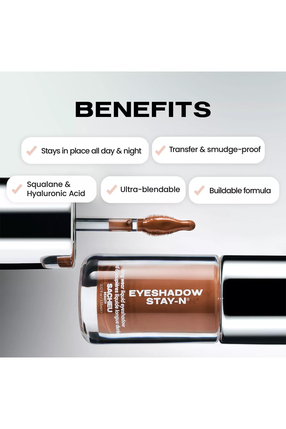 Sacheu Eyeshadow Stay-n Uzun Süre Kalıcı Likit Far 01 Candy Dippd 3.55ML