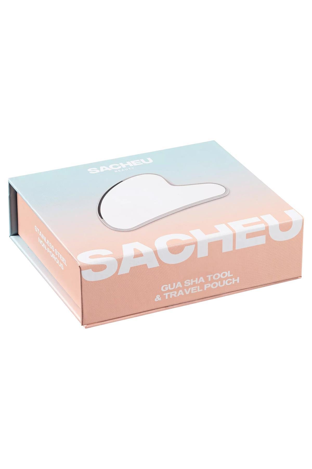 Sacheu Gua Sha Paslanmaz Çelik Yüz Masaj Aleti