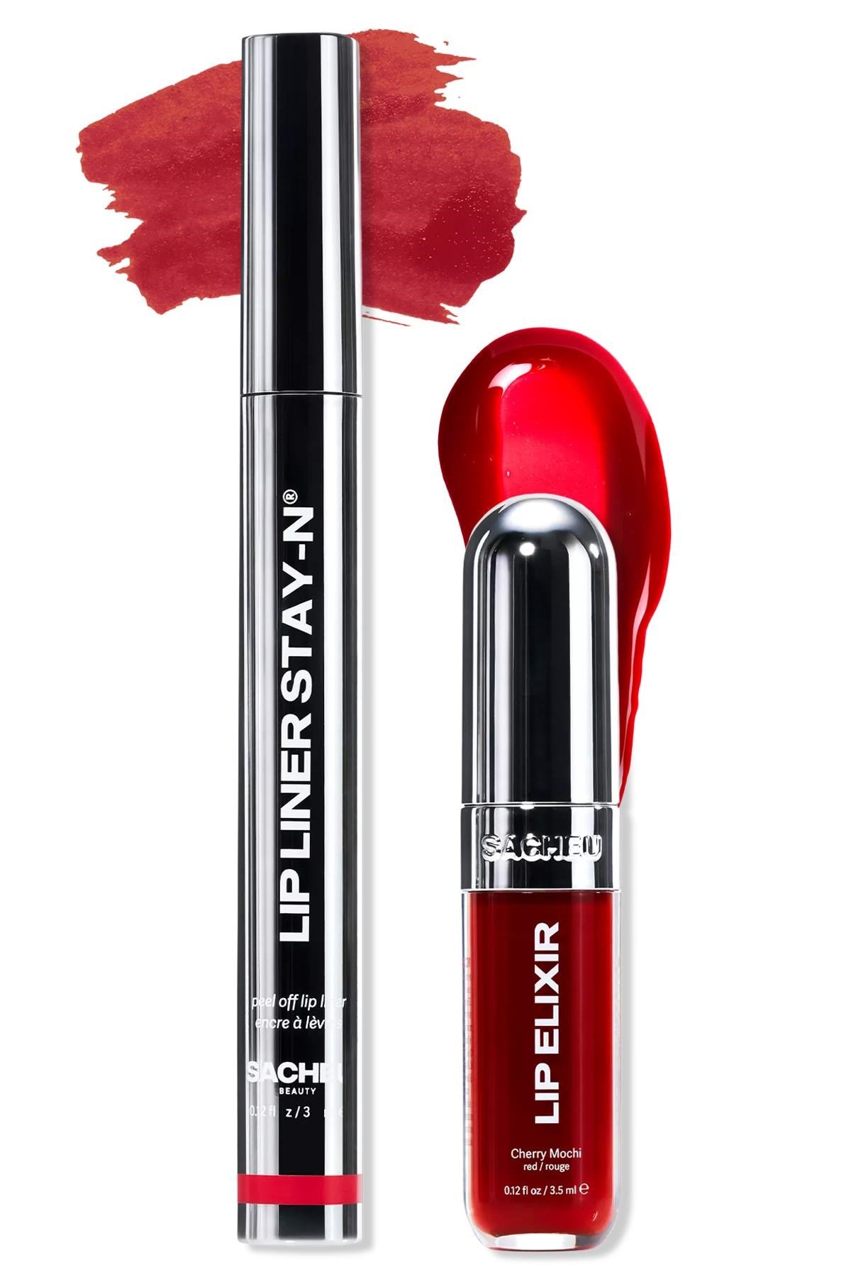 Sacheu Line & Shine Lip Duo Uzun Süre Kalıcı Dudak Şekillendirme ve Parlaklık Seti 2x3.5ML