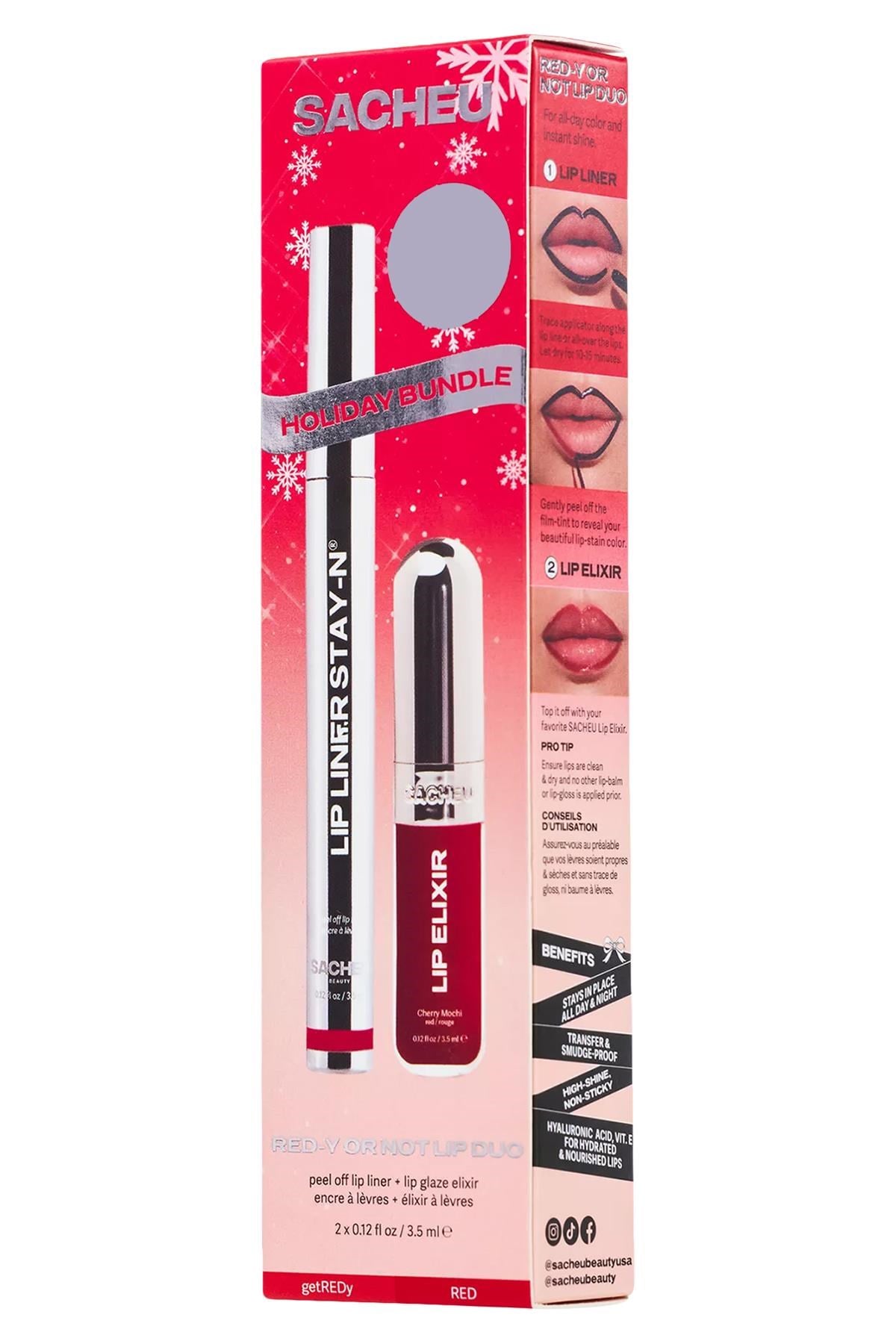 Sacheu Line & Shine Lip Duo Uzun Süre Kalıcı Dudak Şekillendirme ve Parlaklık Seti 2x3.5ML