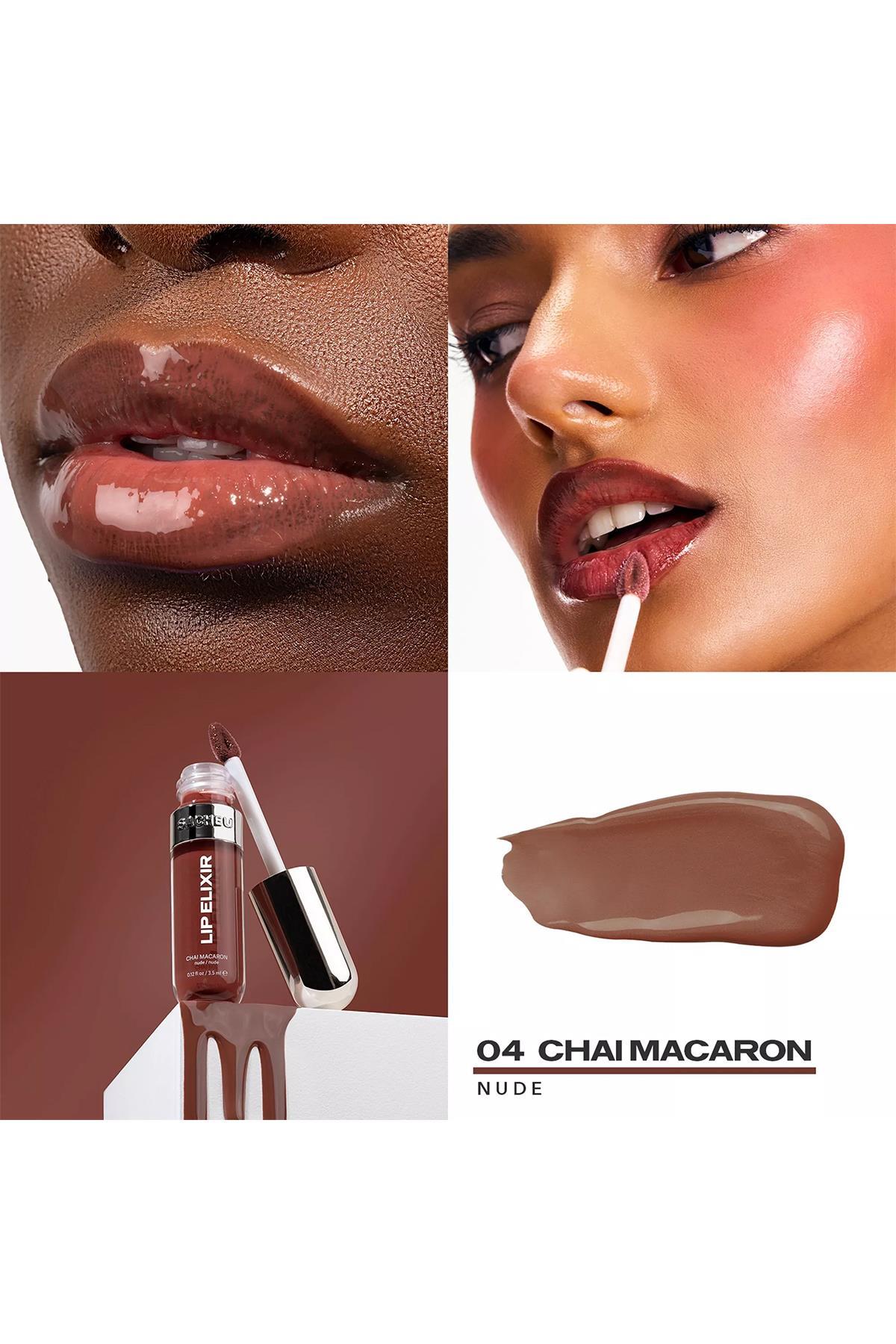 Sacheu Lip Elixir 3’ü 1 Arada Renkli Dudak Parlatıcı 05 Chai Macaron 3.5ML