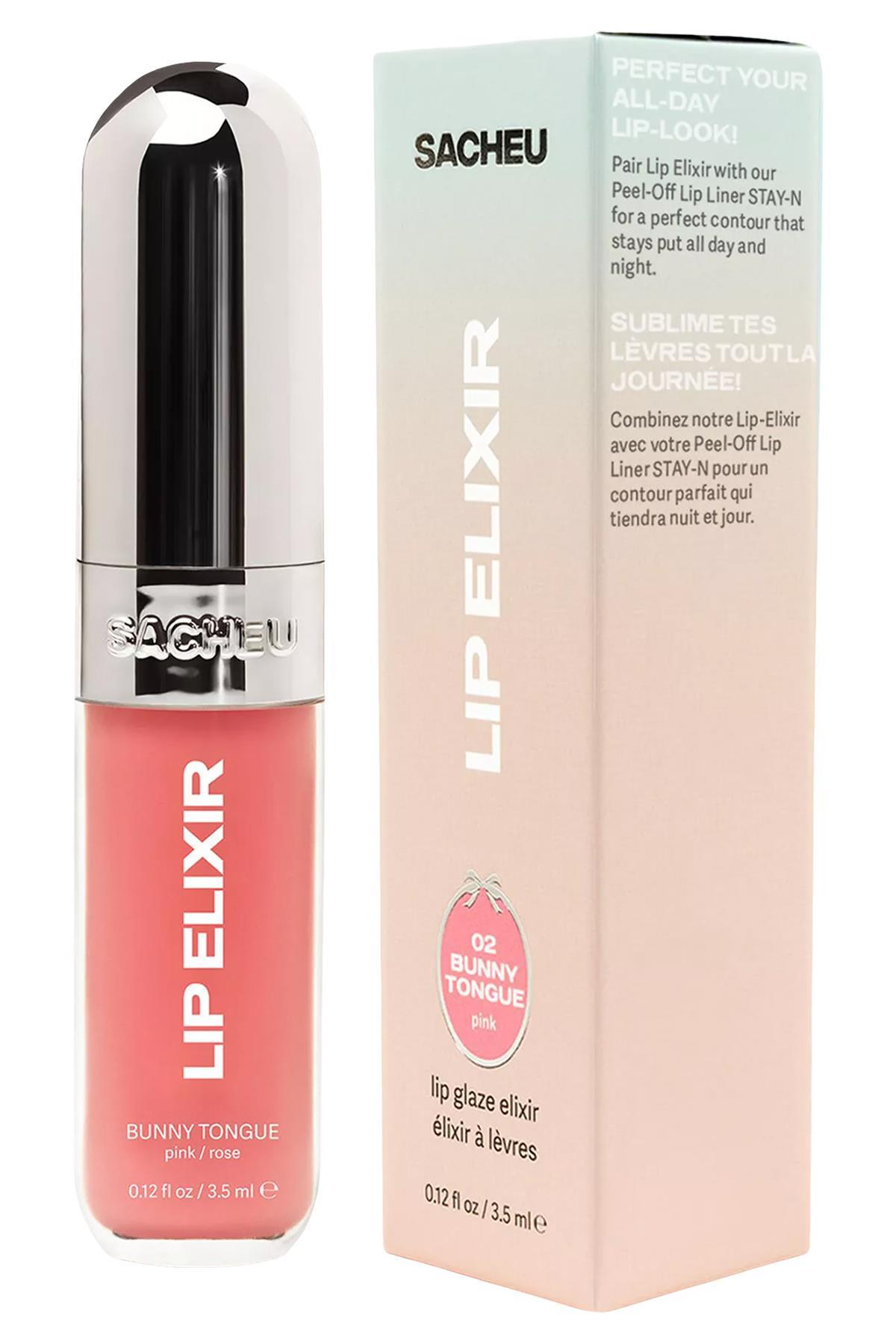 Sacheu Lip Elixir 3’ü 1 Arada Renkli Dudak Parlatıcı 03 Bunny Tongue 3.5ML