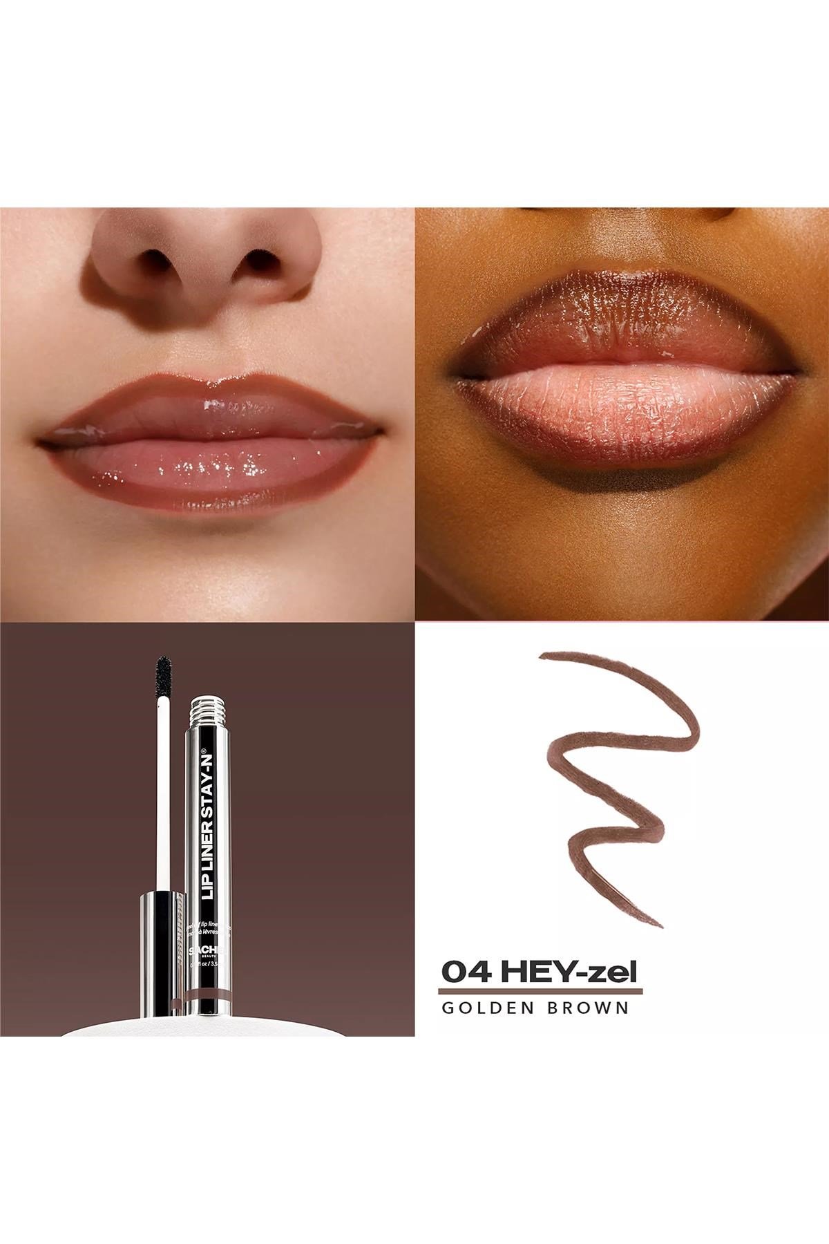 Sacheu Lip Liner Stay-n Soyulabilir Uzun Süre Kalıcı Dudak Çizgisi Belirginleştirici 3'lü Set