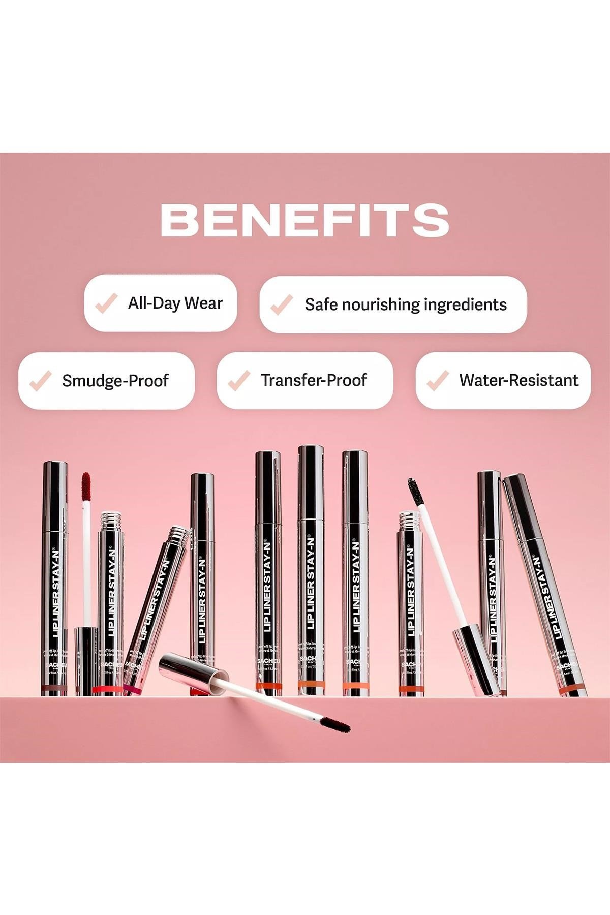 Sacheu Lip Liner Stay-n Soyulabilir Uzun Süre Kalıcı Dudak Çizgisi Belirginleştirici 02 MUAH-ve 3.5ML