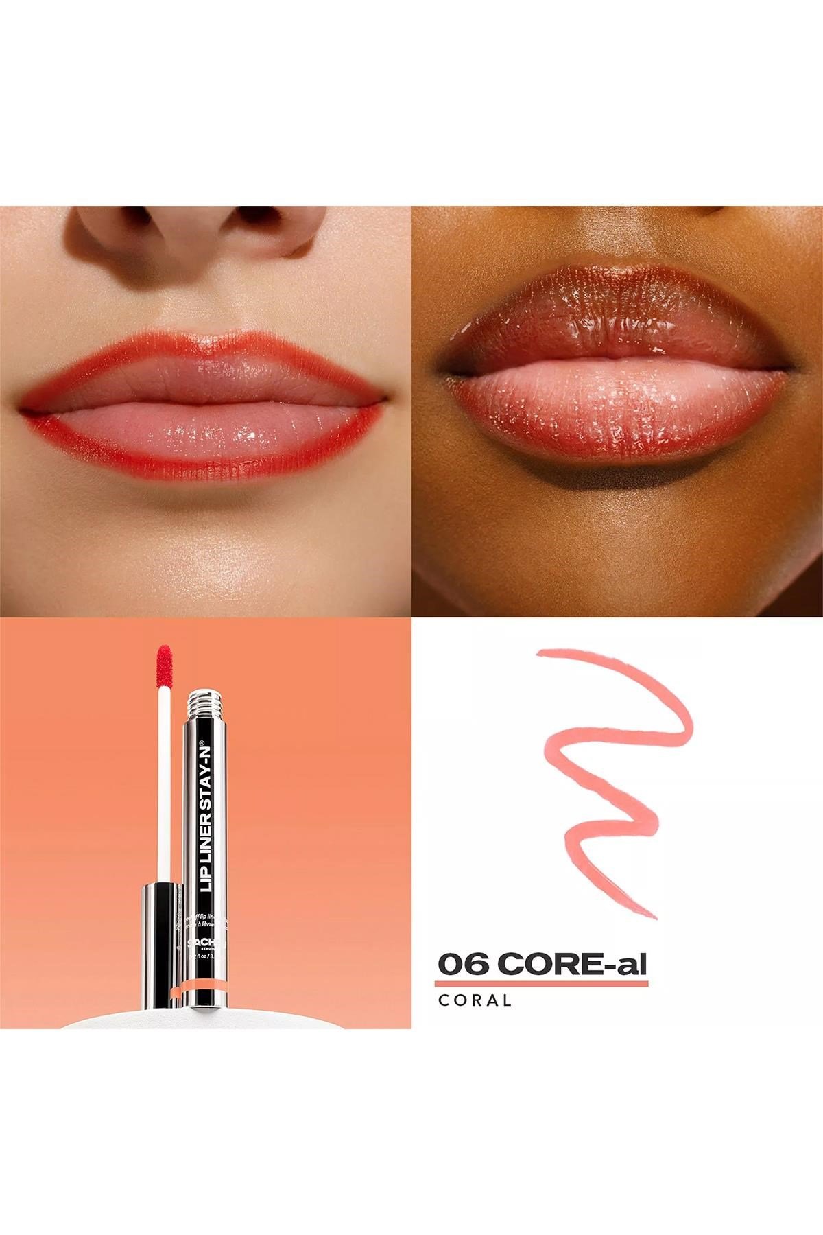 Sacheu Lip Liner Stay-n Soyulabilir Uzun Süre Kalıcı Dudak Çizgisi Belirginleştirici 06 Coreal 3.5ML