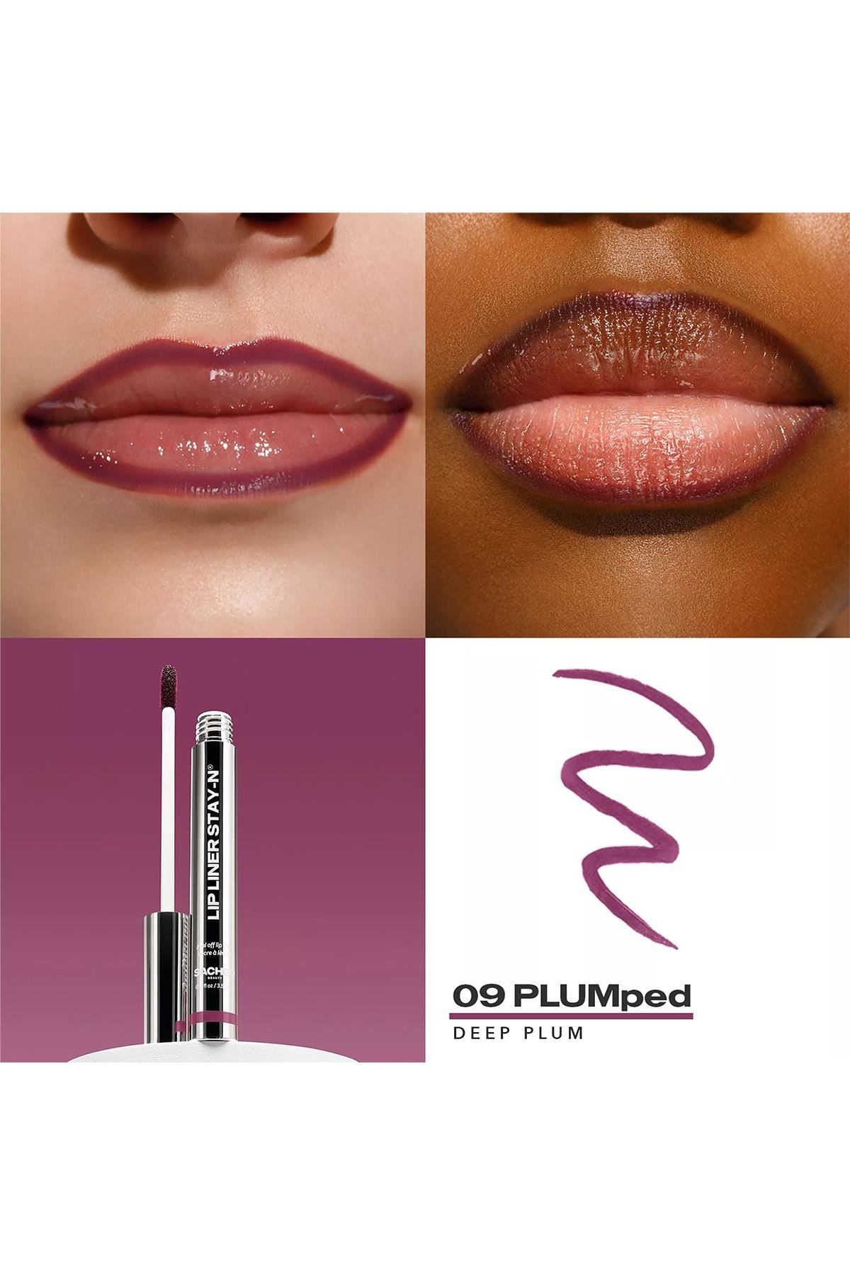 Sacheu Lip Liner Stay-n Soyulabilir Uzun Süre Kalıcı Dudak Çizgisi Belirginleştirici 09 Plumped 3.5ML