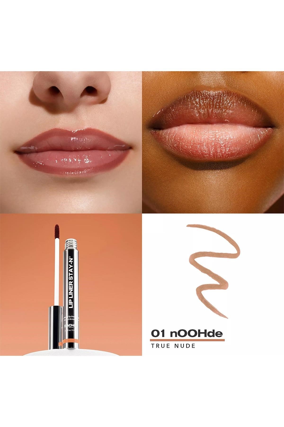 Sacheu Lip Liner Stay-n Soyulabilir Uzun Süre Kalıcı Dudak Çizgisi Belirginleştirici 01 Noohde 3.5ML