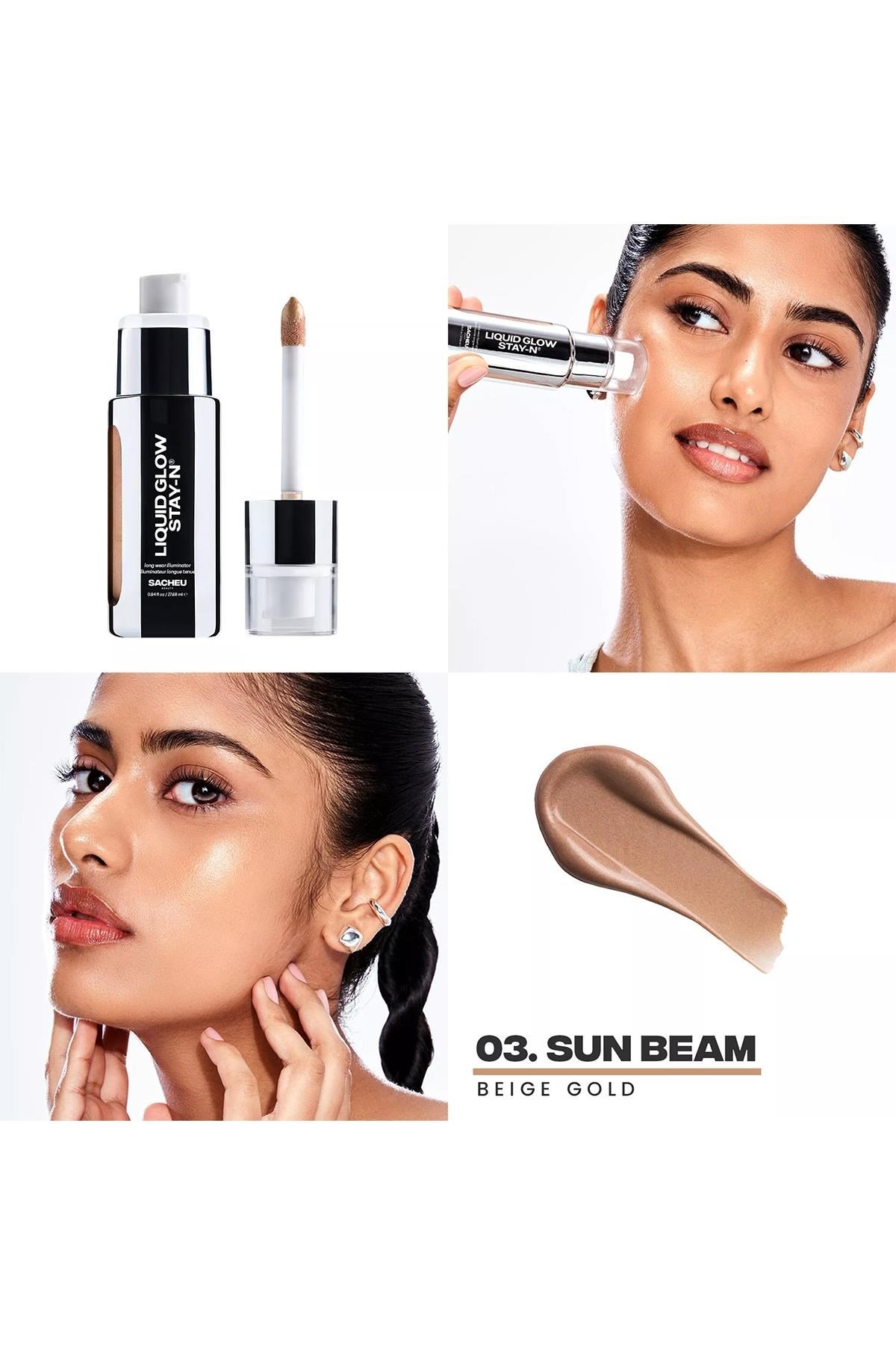 Sacheu Liquid Glow Stay-n Uzun Süre Kalıcı Likit Aydınlatıcı 03 Sun Beam 27.68ML