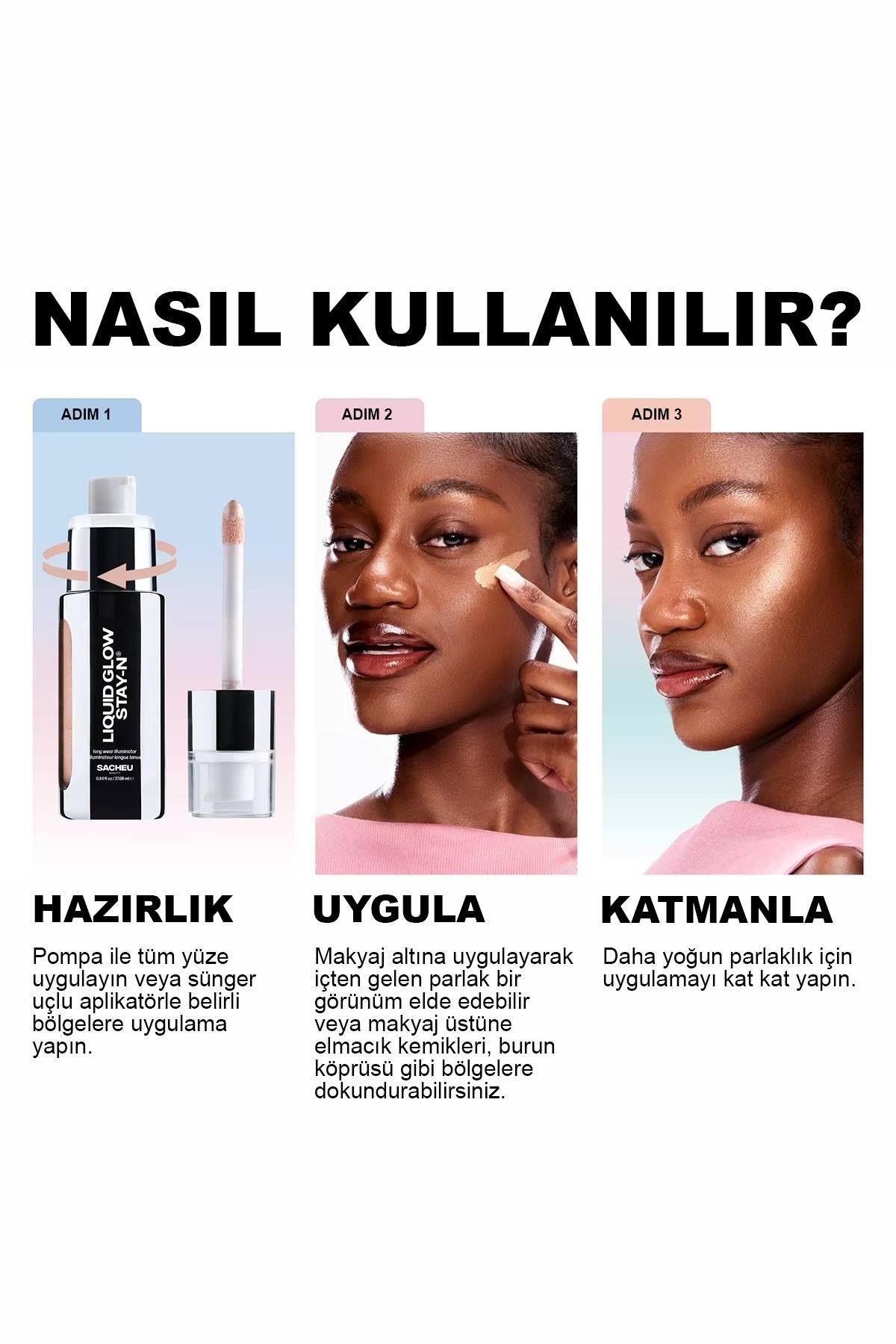 Sacheu Liquid Glow Stay-n Uzun Süre Kalıcı Likit Aydınlatıcı 03 Sun Beam 27.68ML