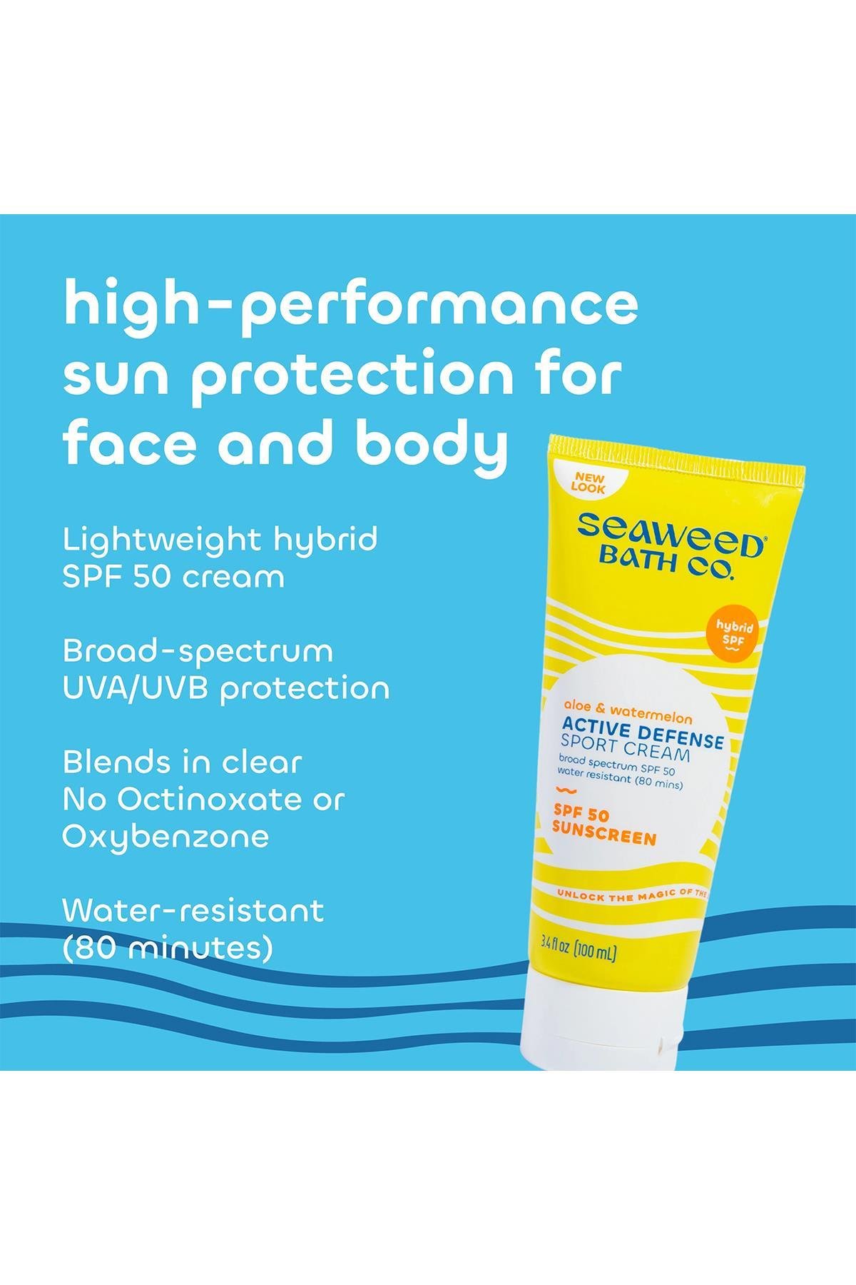 Seaweed Bath Co. SPF50 Active Defense Sport Güneş Kremi 100ML