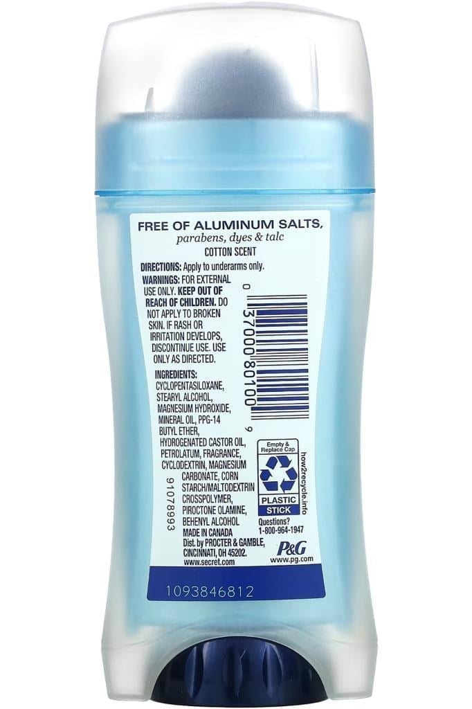 Secret Aluminum Free Cotton Koltuk Altı Deodorant Stick 68GR