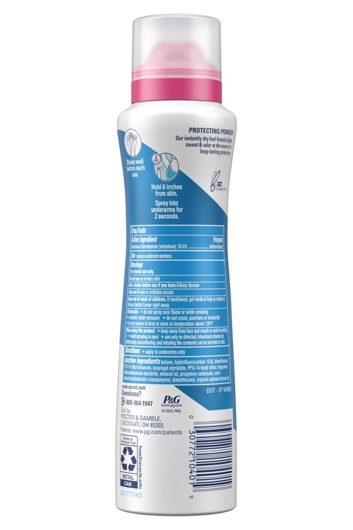 Secret Outlast Protecting Powder Antiperspirant Kuru Sprey Deodorant 116GR