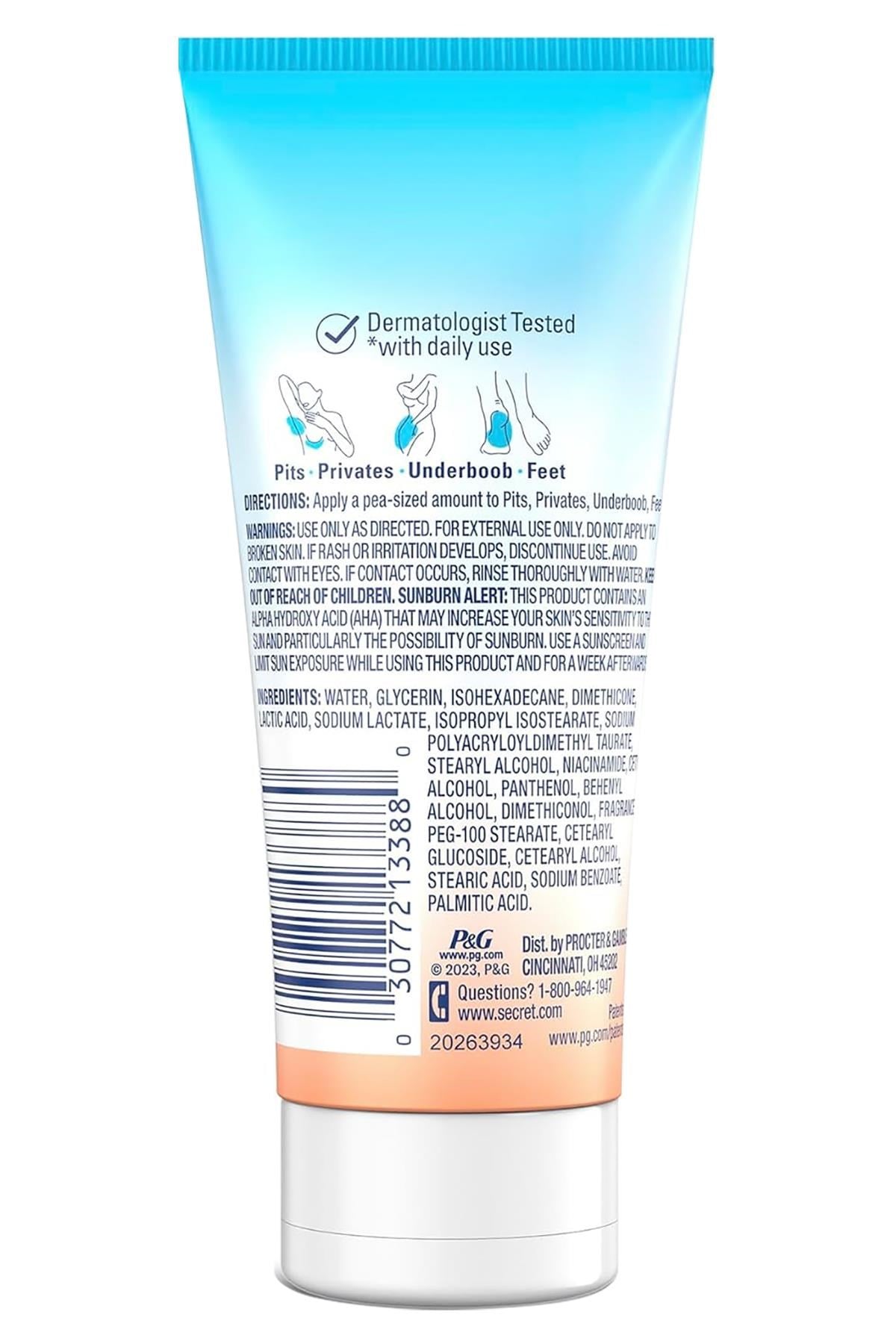 Secret Whole Body Peach + Vanilla Blossom Alüminyumsuz Tüm Vücut Krem Deodorant 85GR