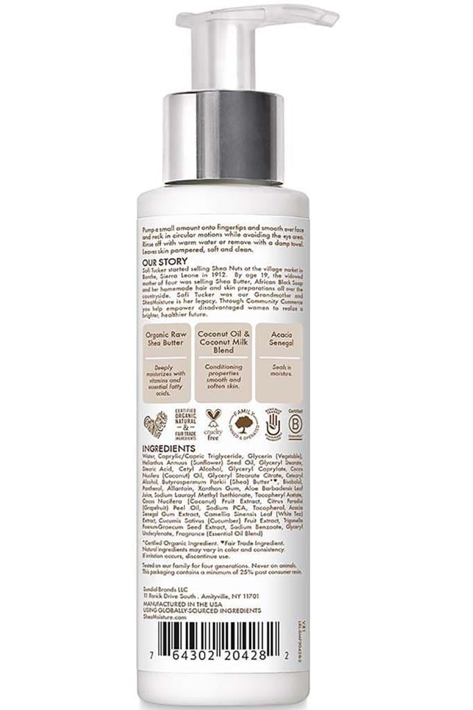 Shea Moisture %100 Saf Hindistan Cevizi Yağlı Günlük Nemlendirici Yüz Temizleme Sütü 112ML