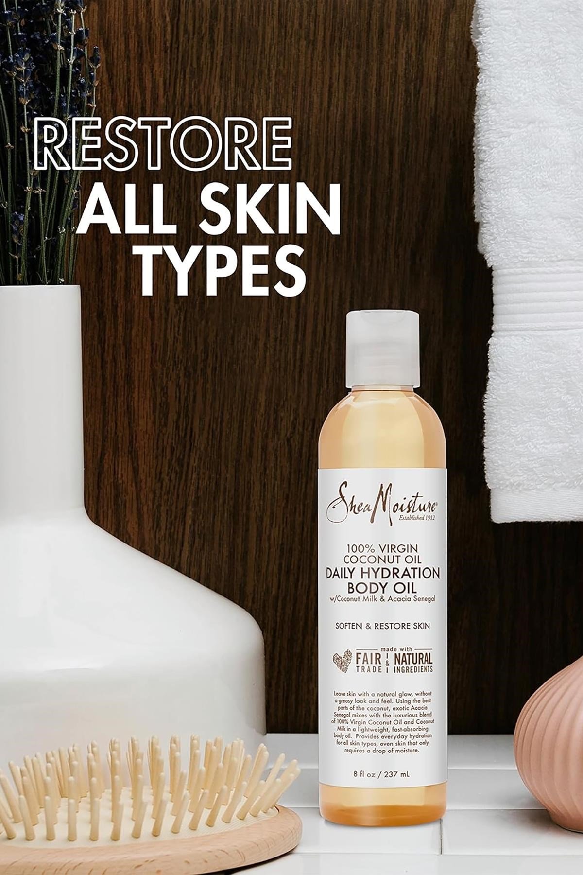 Shea Moisture %100 Saf Hindistan Cevizi Yağlı Günlük Nemlendirici Vücut Yağı 237ML