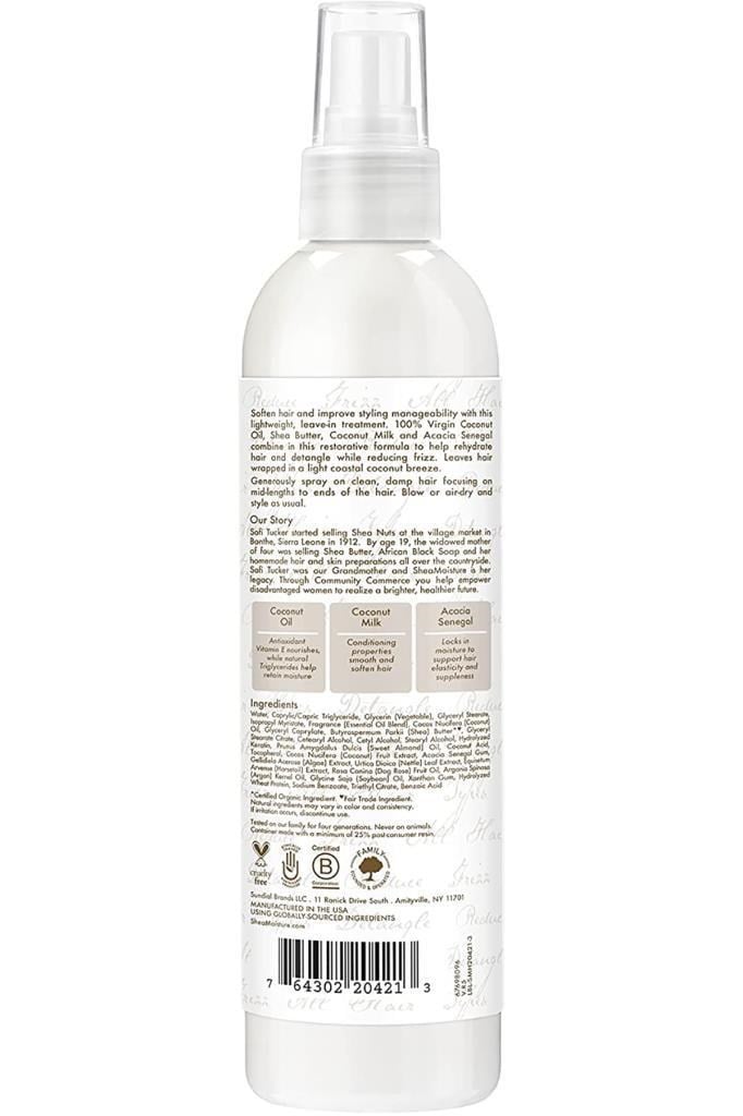 Shea Moisture %100 Saf Hindistan Cevizi Yağlı Günlük Nemlendirici Durulanmayan Saç Bakım Spreyi 237ML