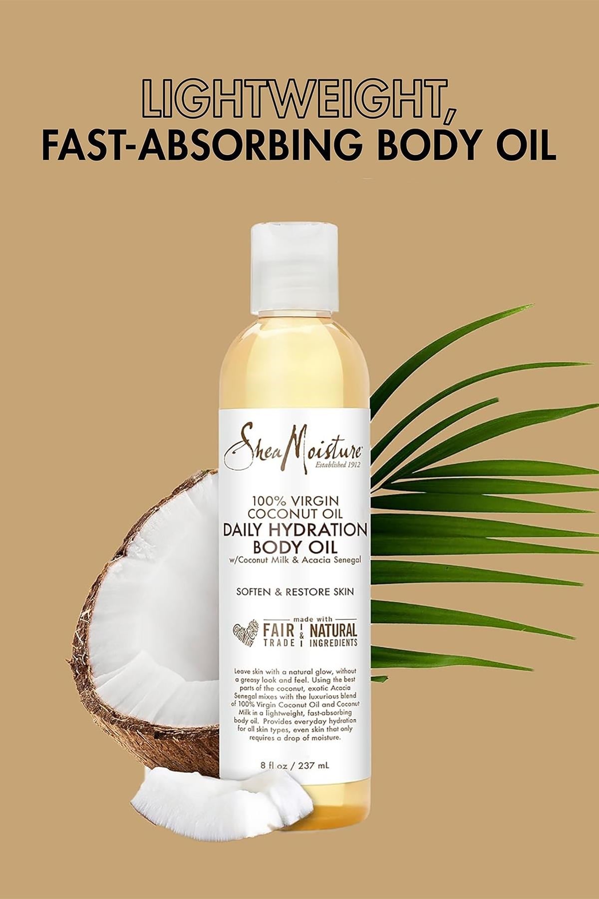 Shea Moisture %100 Saf Hindistan Cevizi Yağlı Günlük Nemlendirici Vücut Yağı 237ML