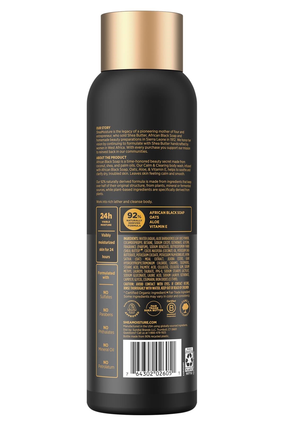 Shea Moisture African Black Soap Calm & Clearing Duş Jeli 532ML