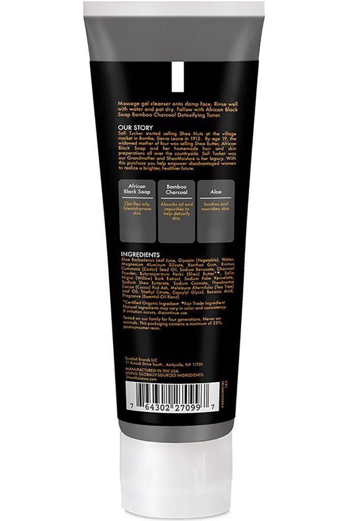 Shea Moisture Afrika Siyah Sabunu ve Bambu Kömürü Detoks Jel Temizleyici 113GR