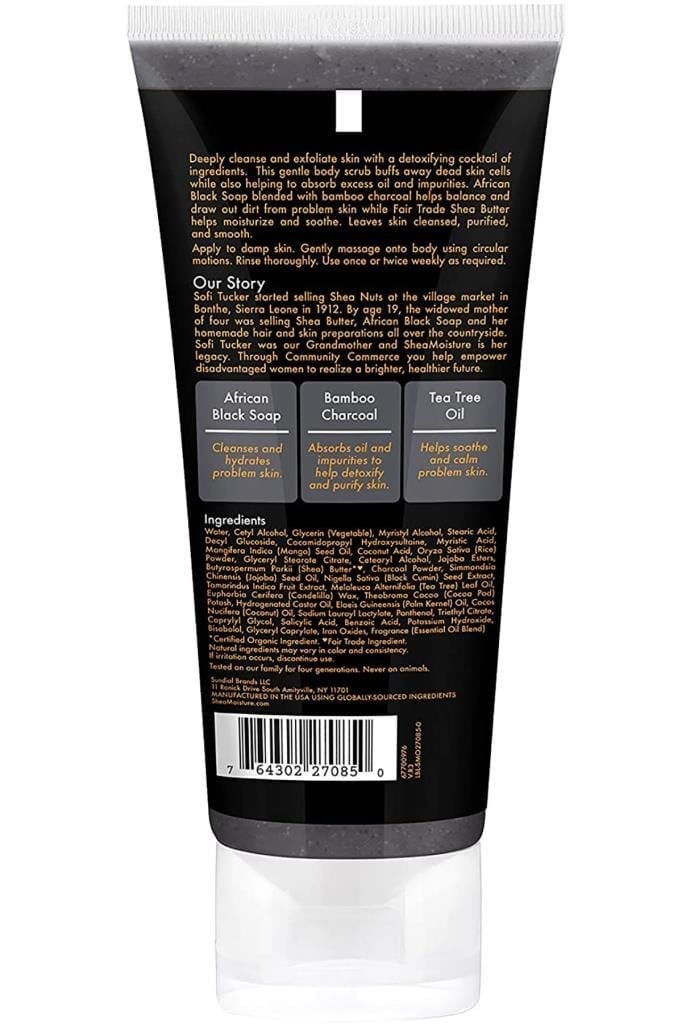 Shea Moisture Afrika Siyah Sabunu ve Bambu Kömürü Vücut Peelingi 170GR