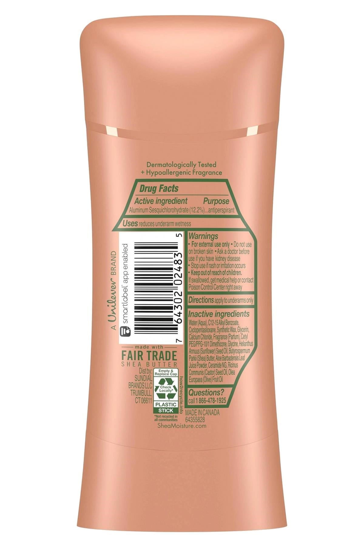 Shea Moisture Aloe Vera & Ceramides Sensitive Antiperspirant Stick Deodorant 74GR