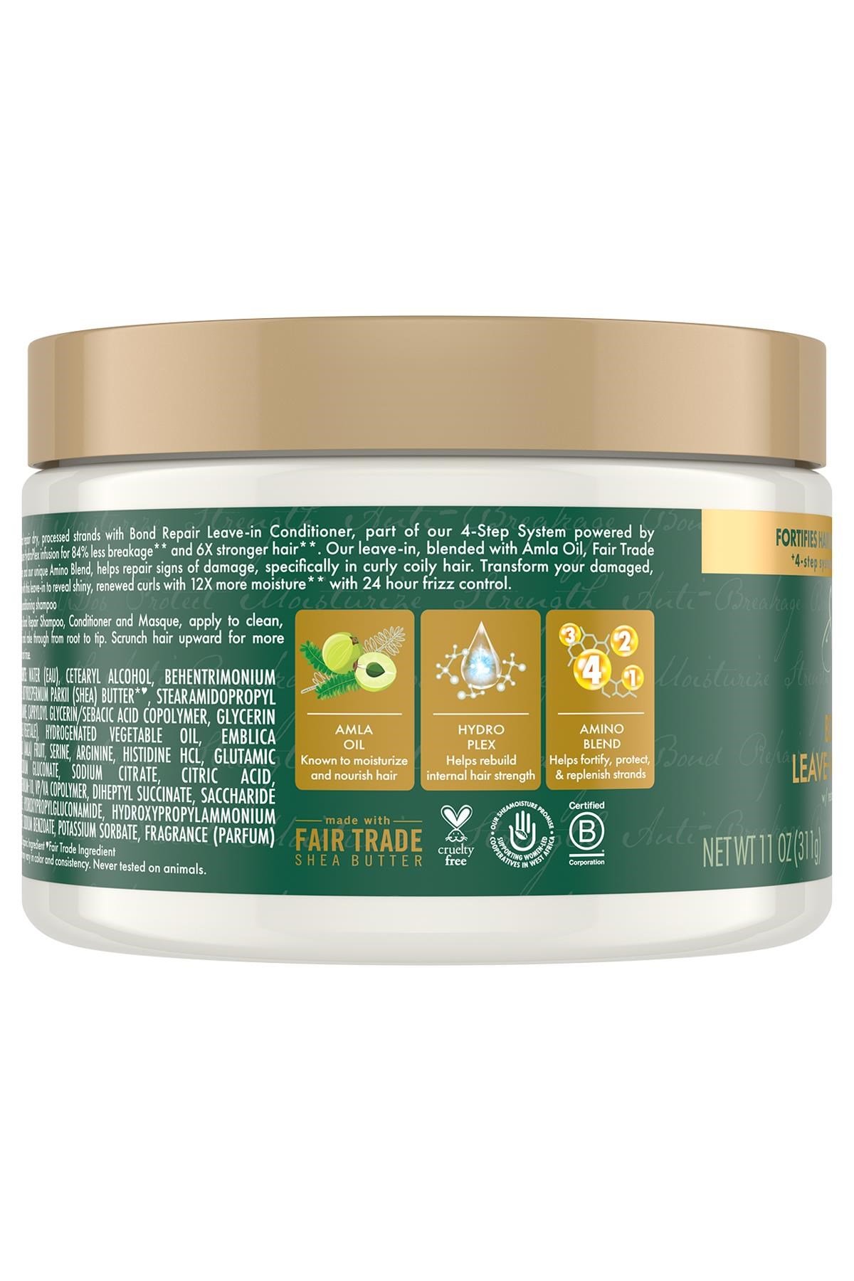 Shea Moisture Bond Repair Durulanmayan Saç Kremi 311GR