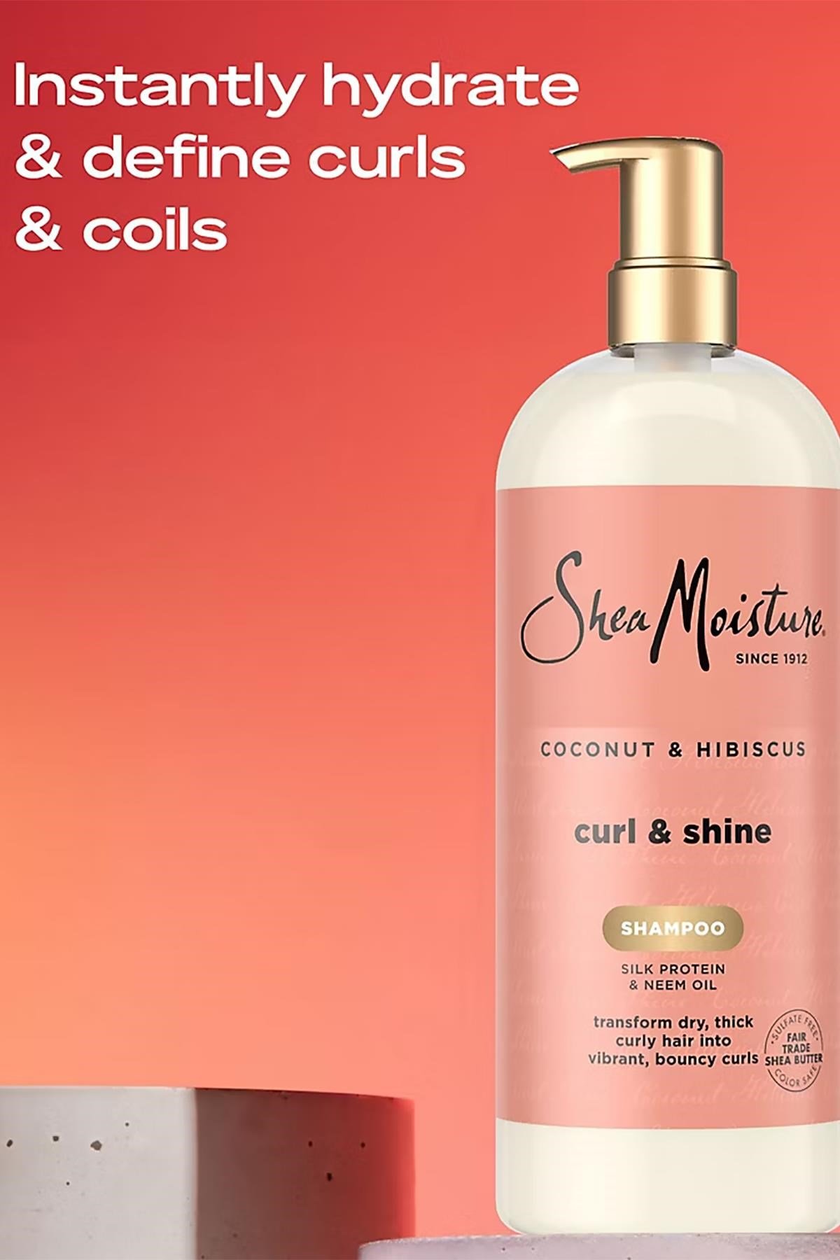 Shea Moisture Coconut & Hibiscus Bukle Kontrolü ve Parlaklık Şampuanı 1LT