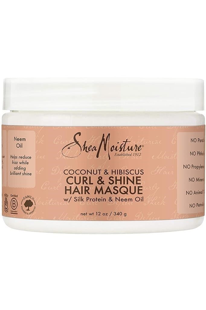 Shea Moisture Coconut & Hibiscus Bukle Kontrolü ve Parlaklık Saç Maskesi 340GR