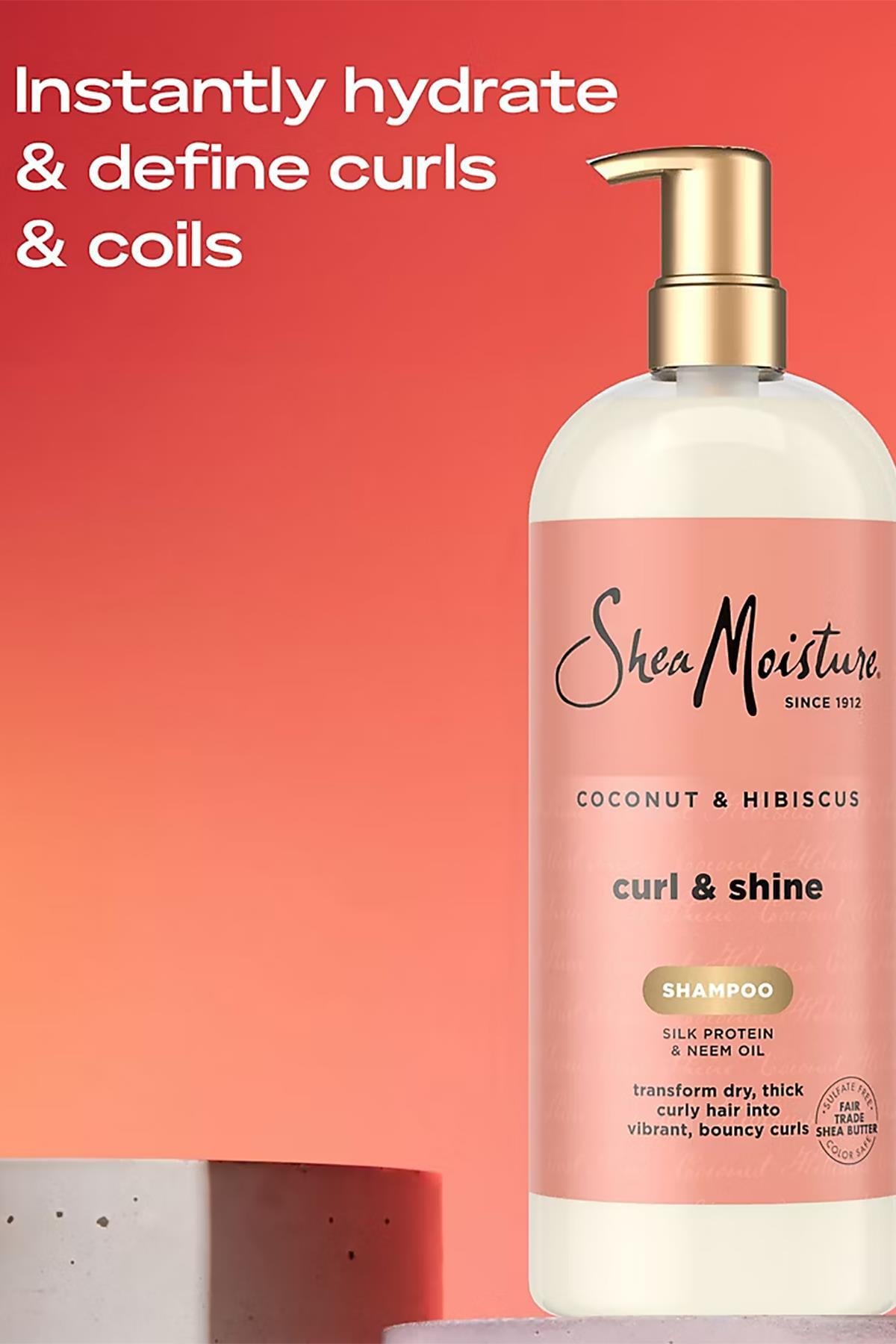 Shea Moisture Coconut & Hibiscus Bukle Kontrolü ve Parlaklık Şampuanı 1LT