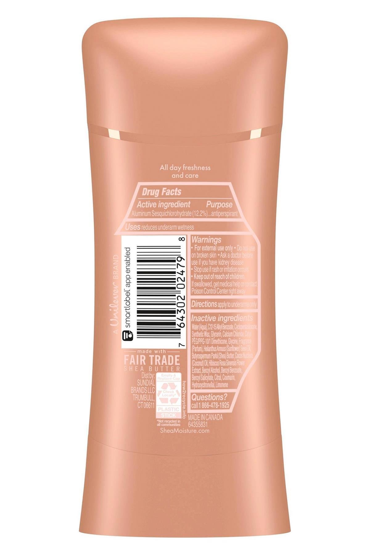Shea Moisture Coconut & Hibiscus Fresh Antiperspirant Stick Deodorant 74GR