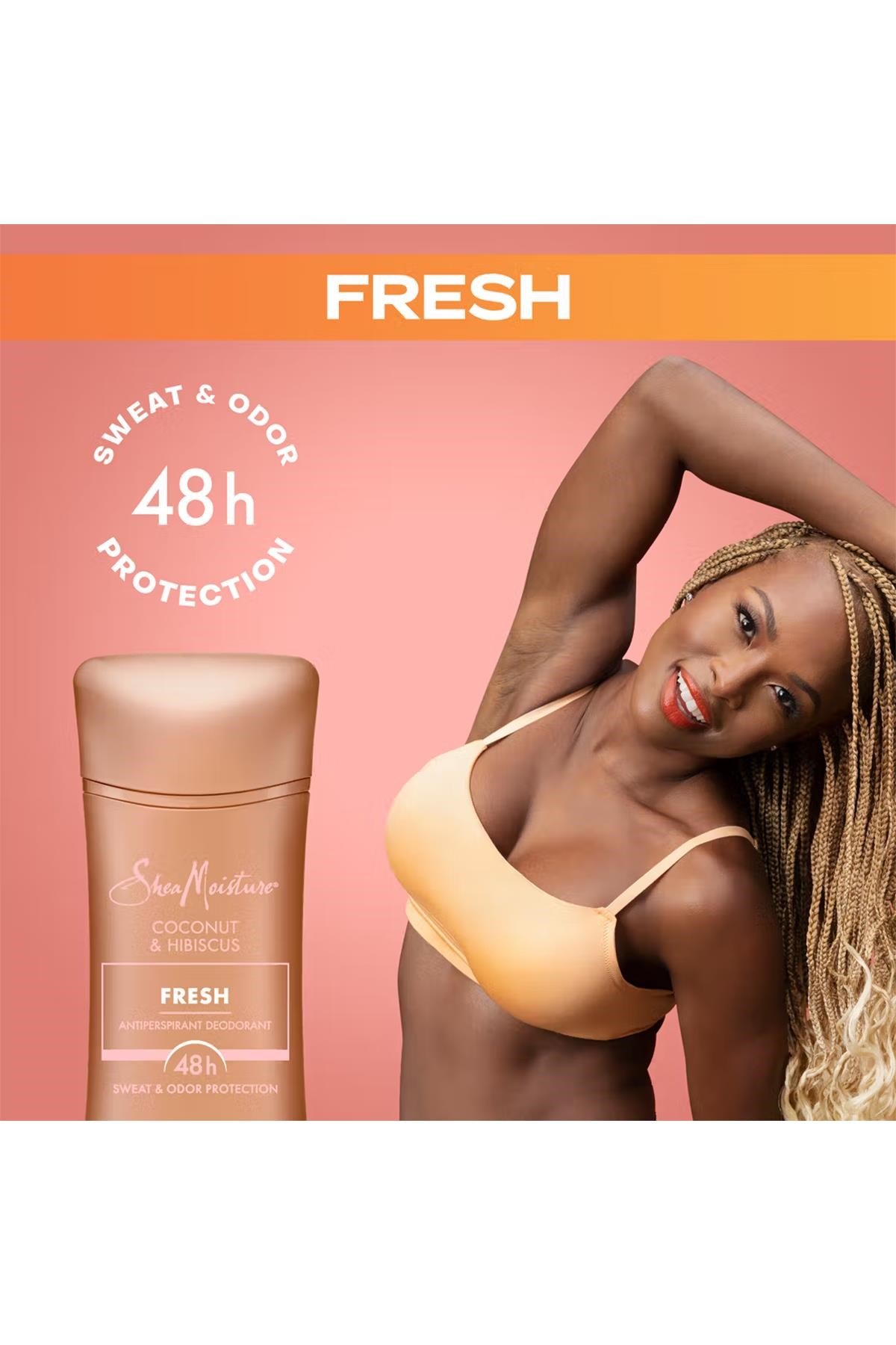 Shea Moisture Coconut & Hibiscus Fresh Antiperspirant Stick Deodorant 74GR