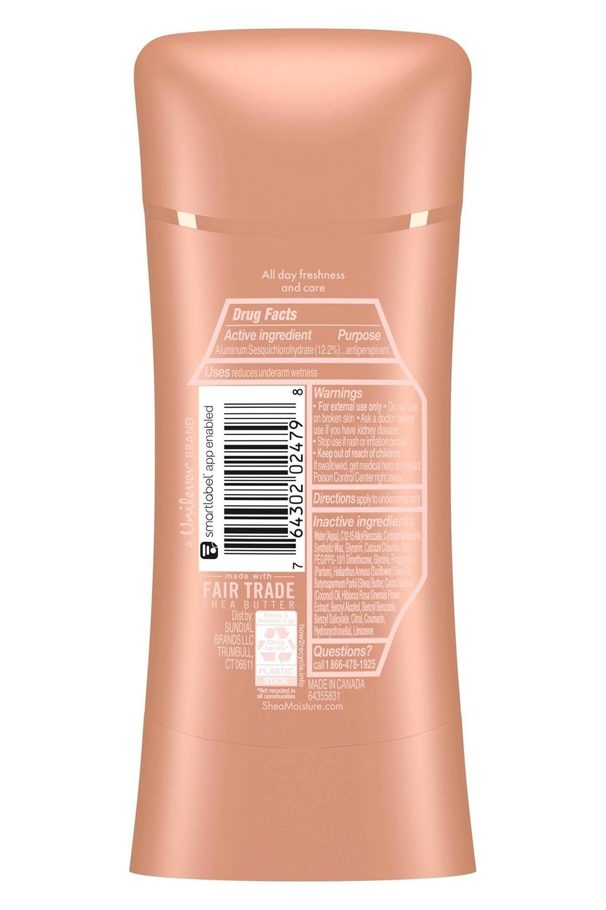 Shea Moisture Coconut & Hibiscus Fresh Antiperspirant Stick Deodorant 74GR