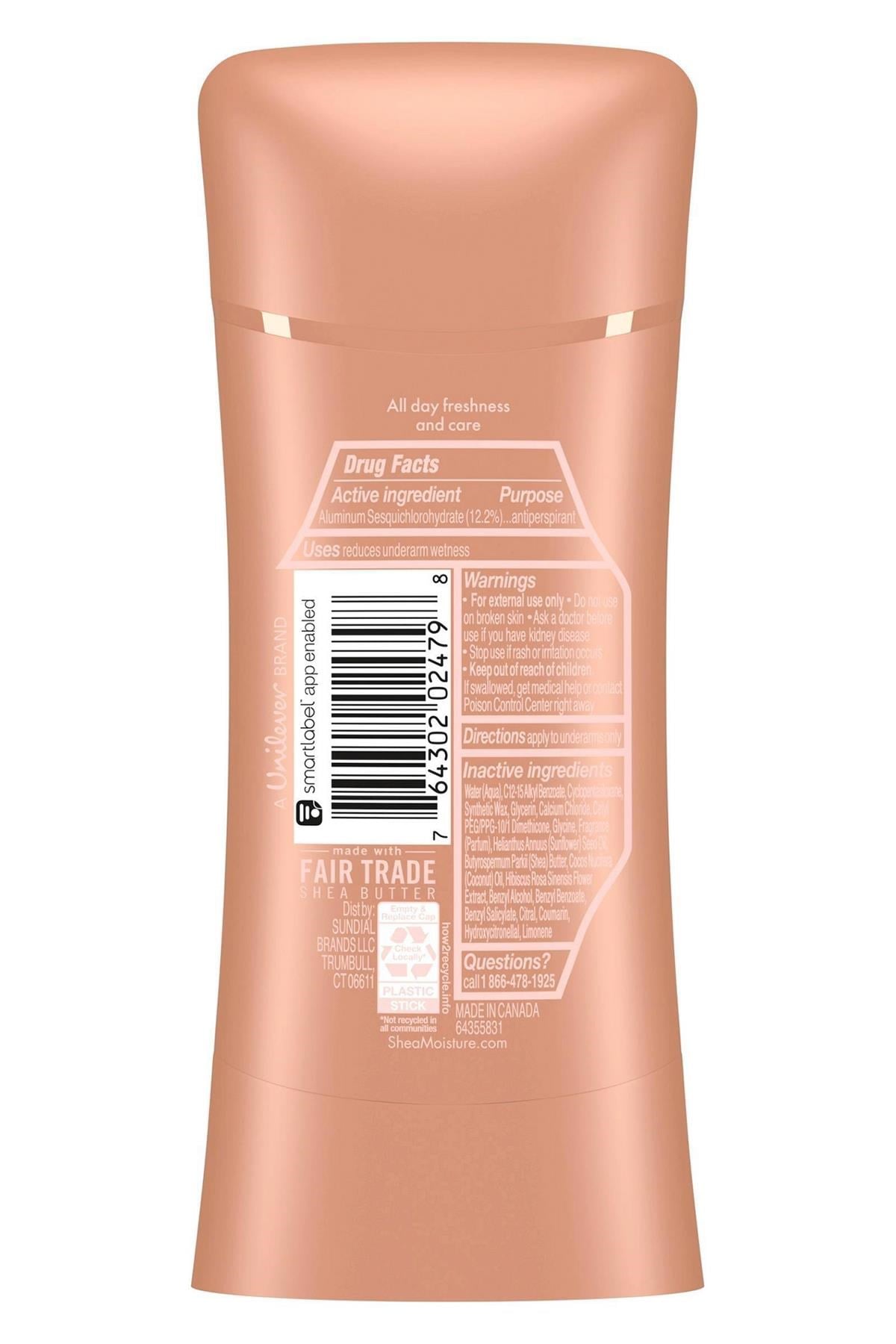 Shea Moisture Coconut & Hibiscus Fresh Antiperspirant Stick Deodorant 74GR
