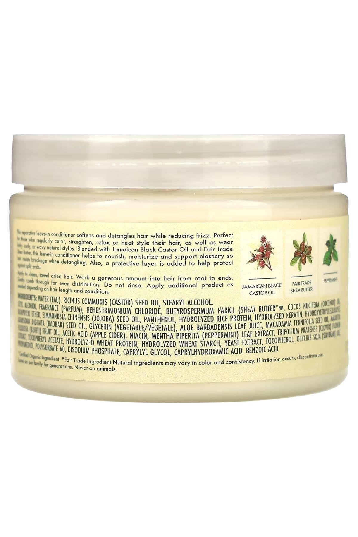 Shea Moisture Jamaican Black Castor Oil Güçlendirici ve Onarıcı Durulanmayan Saç Kremi 340ML