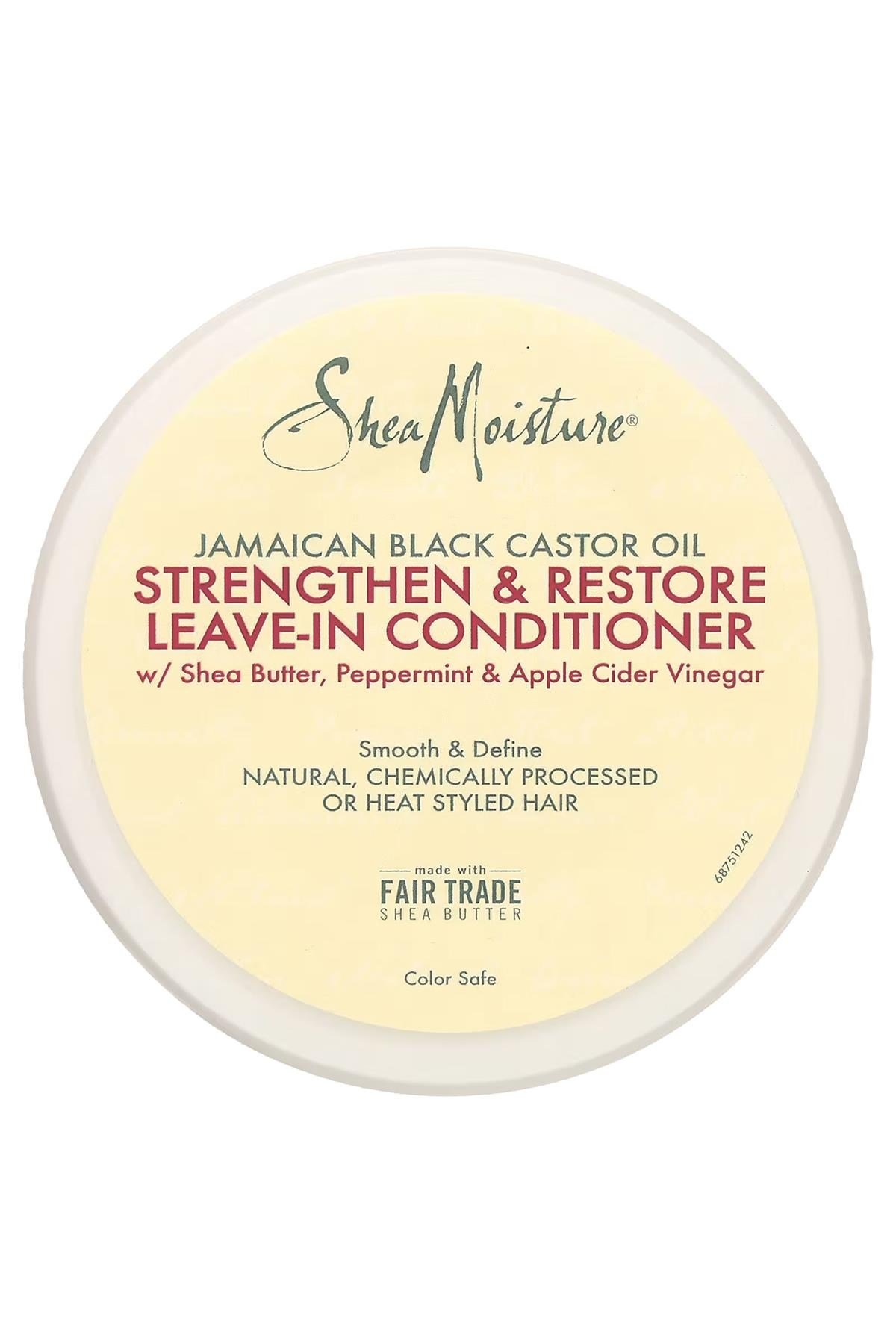 Shea Moisture Jamaican Black Castor Oil Güçlendirici ve Onarıcı Durulanmayan Saç Kremi 340ML
