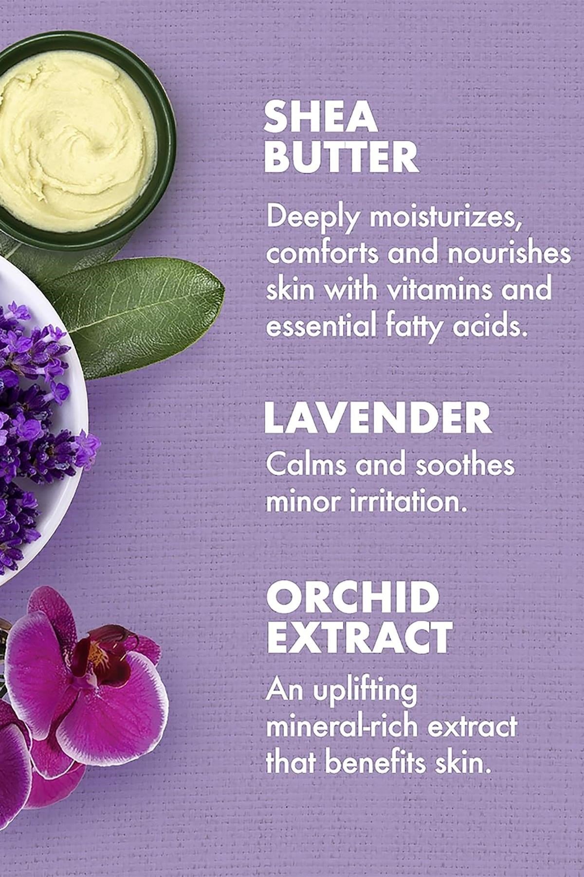 Shea Moisture Lavender & Wild Orchid Banyo, Vücut ve Masaj Yağı 237ML