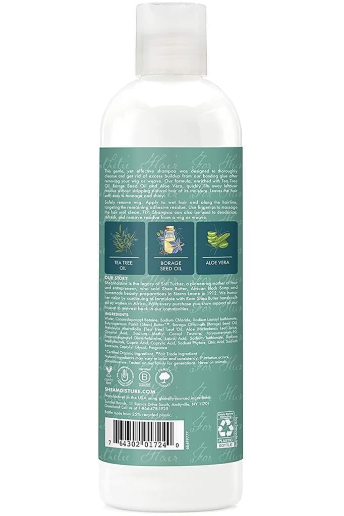 Shea Moisture Peruk ve Protez Saç İçin Yapışkan Kalıntı Temizleyici Şampuan 384ML