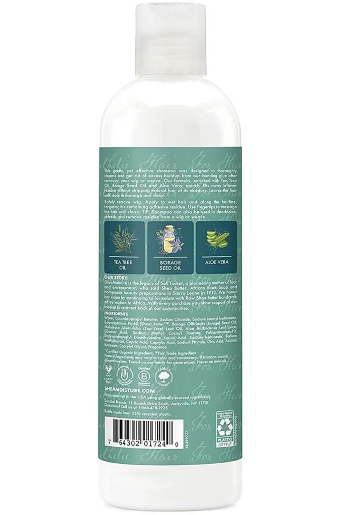 Shea Moisture Peruk ve Protez Saç İçin Yapışkan Kalıntı Temizleyici Şampuan 384ML