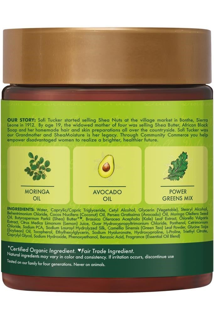 Shea Moisture Power Greens Moringa ve Avokado Yağlı Yeniden Yapılandırıcı Saç Kremi 237ML
